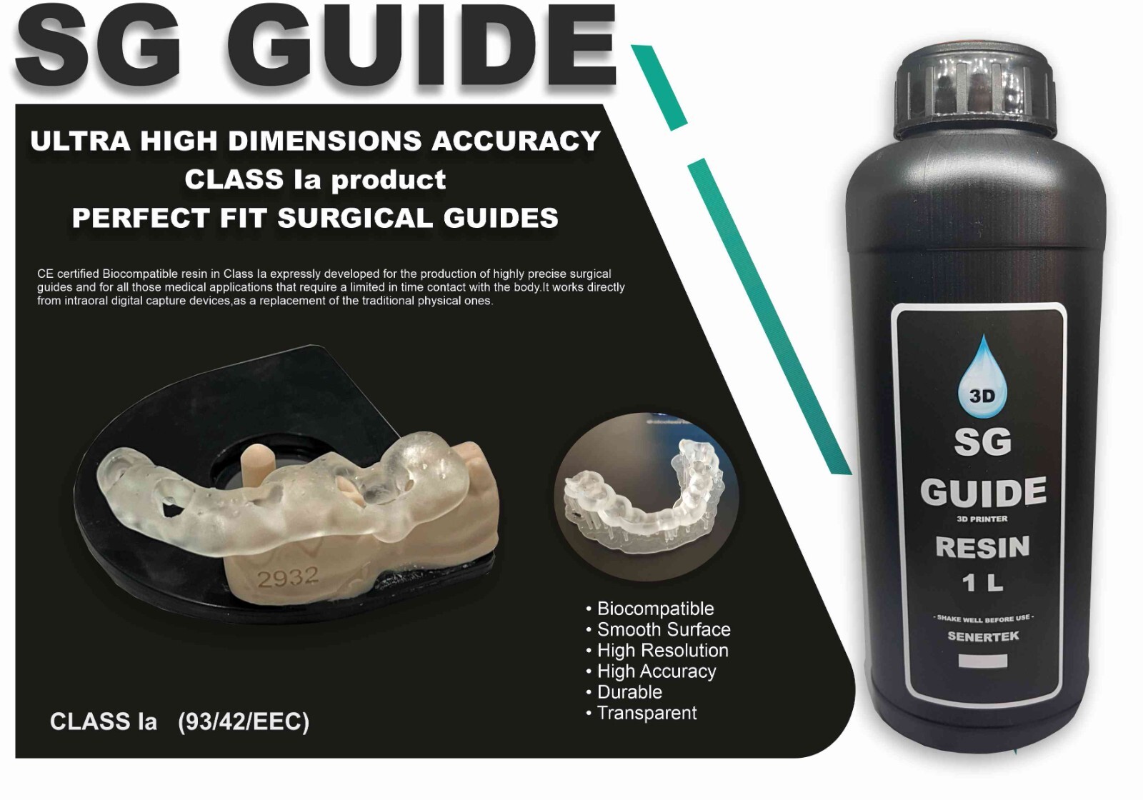 DLP SLA LCD 3d printer surgicale guide resin for 3d printers..