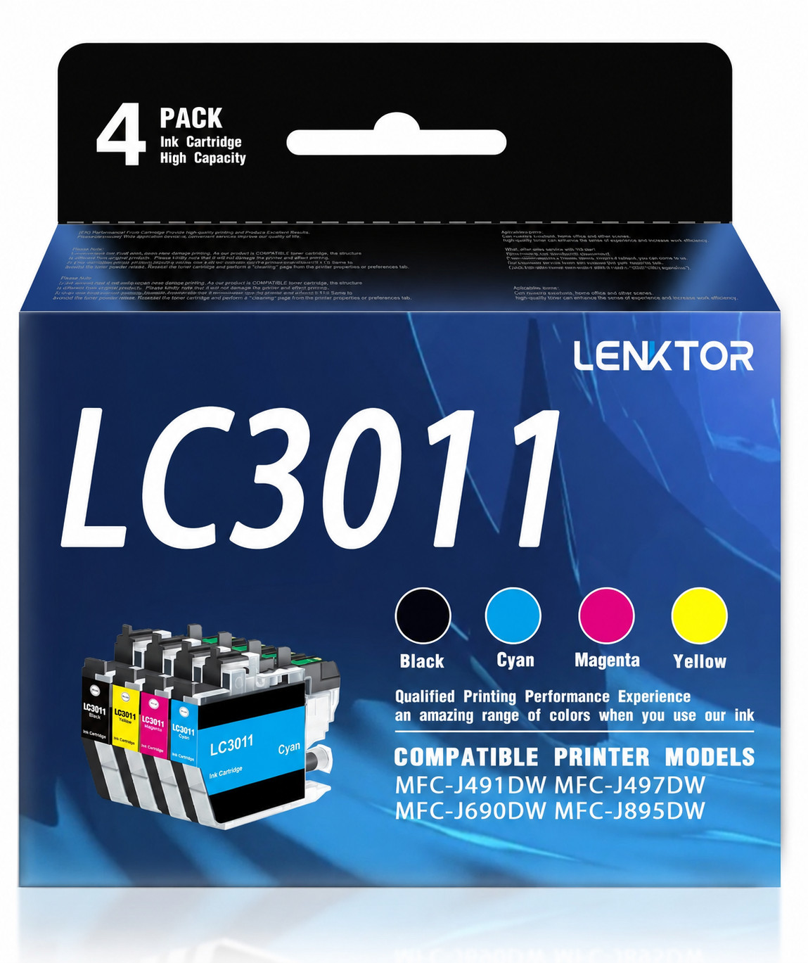 LC3011 4PK 1BK 1Cyan 1Magenta 1Y Ink Cartridge Set MFC-J491DW J497DW J690DW