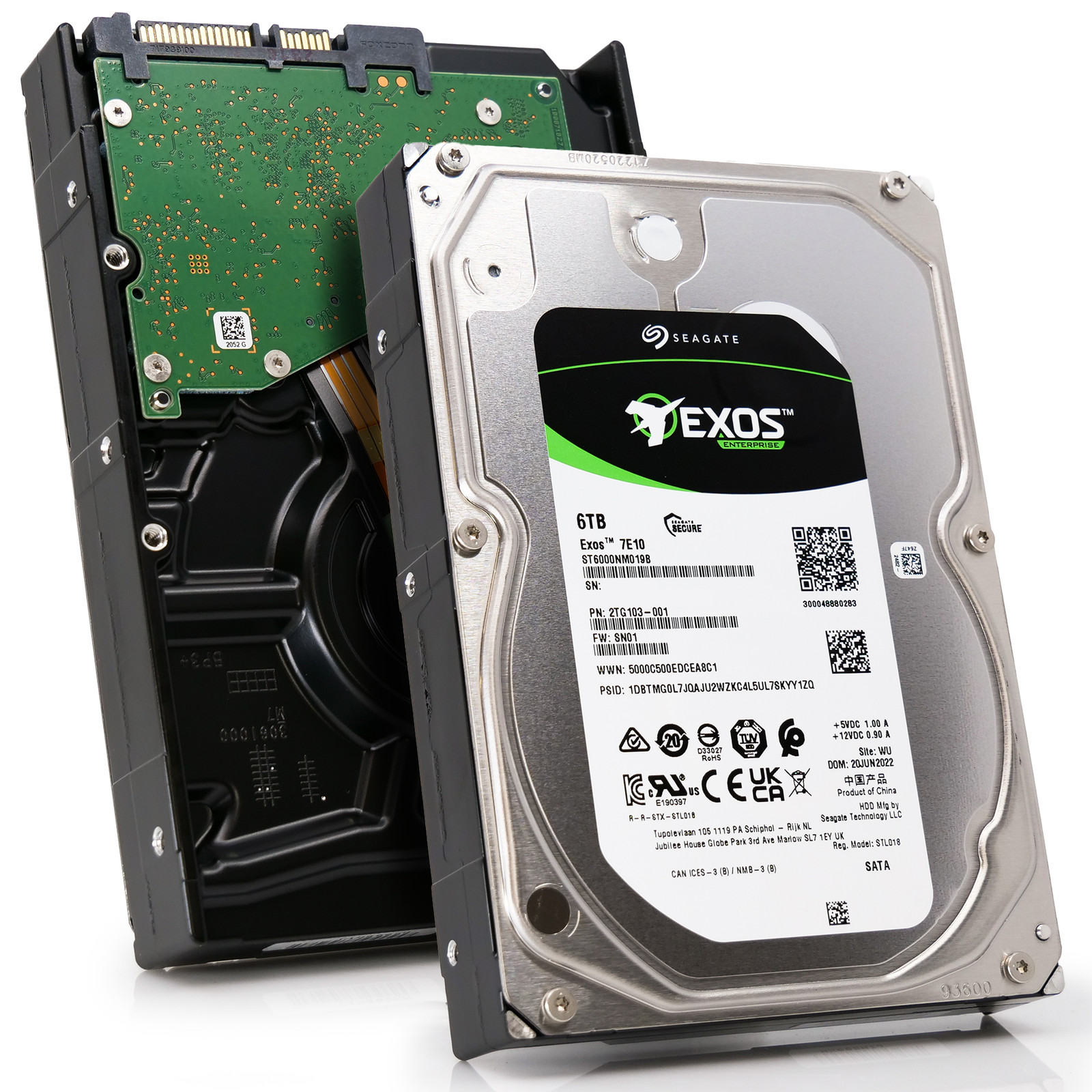 Seagate Exos 7E10 6TB ST6000NM019B 7.2K RPM SATA 6Gb/s 512e 3.5" Enterprise HDD