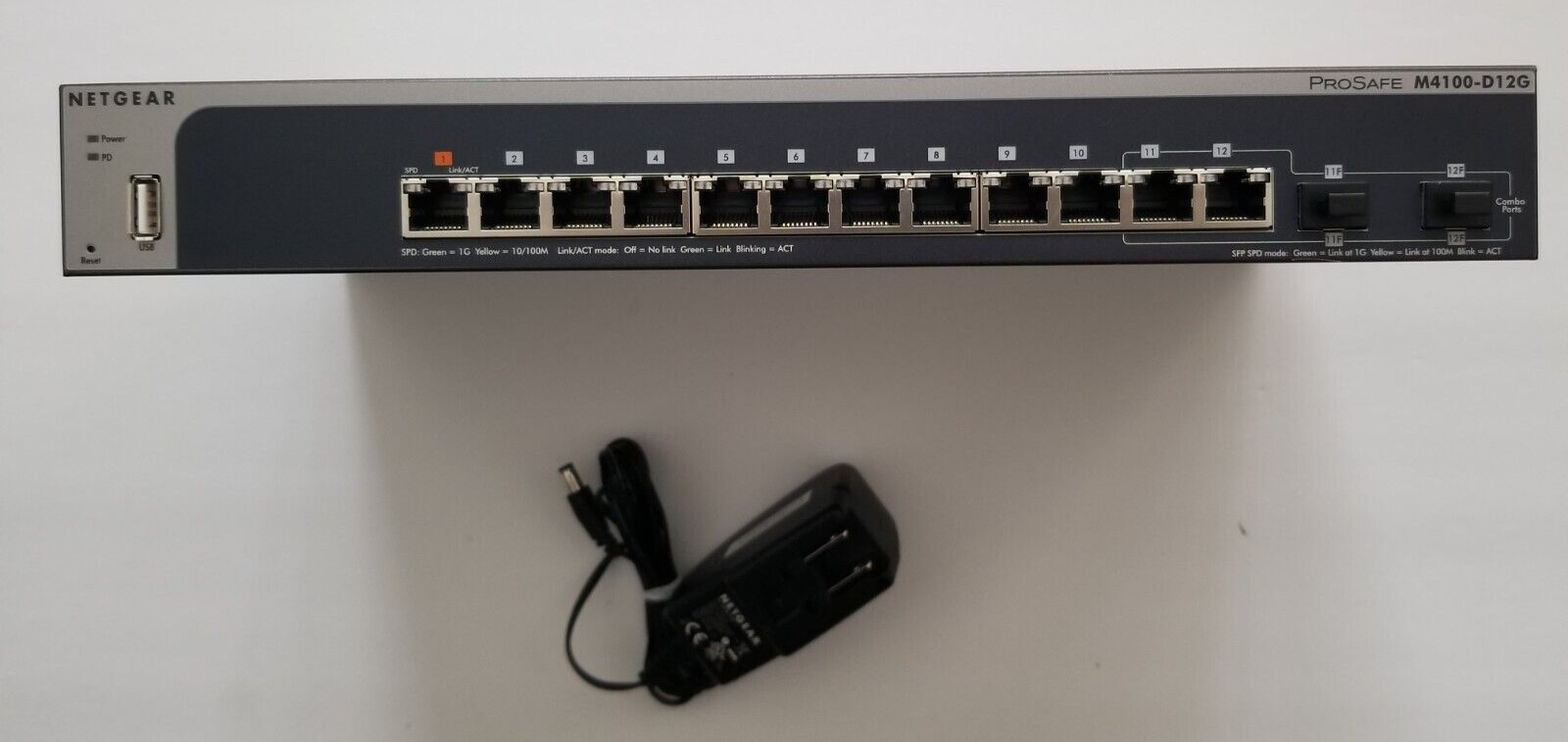 NETGEAR PROSAFE M4100-D12G 12-Port L2+ Desktop Managed Switch 🔥 (POWER-TESTED)