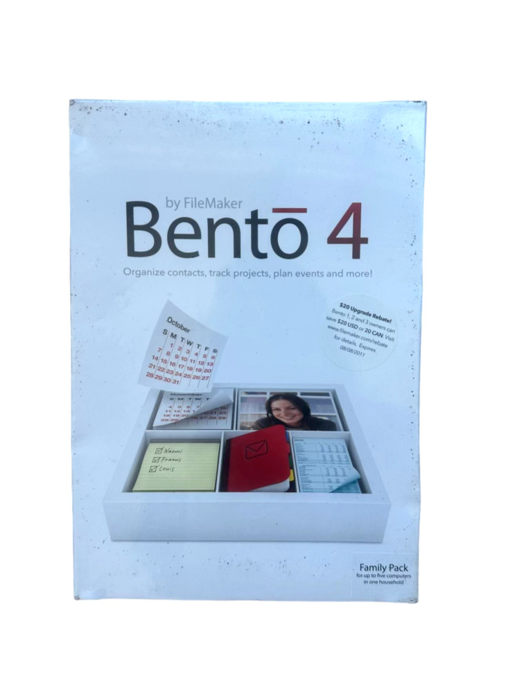 Bento 4 Family Pack FileMaker NEW SEALED
