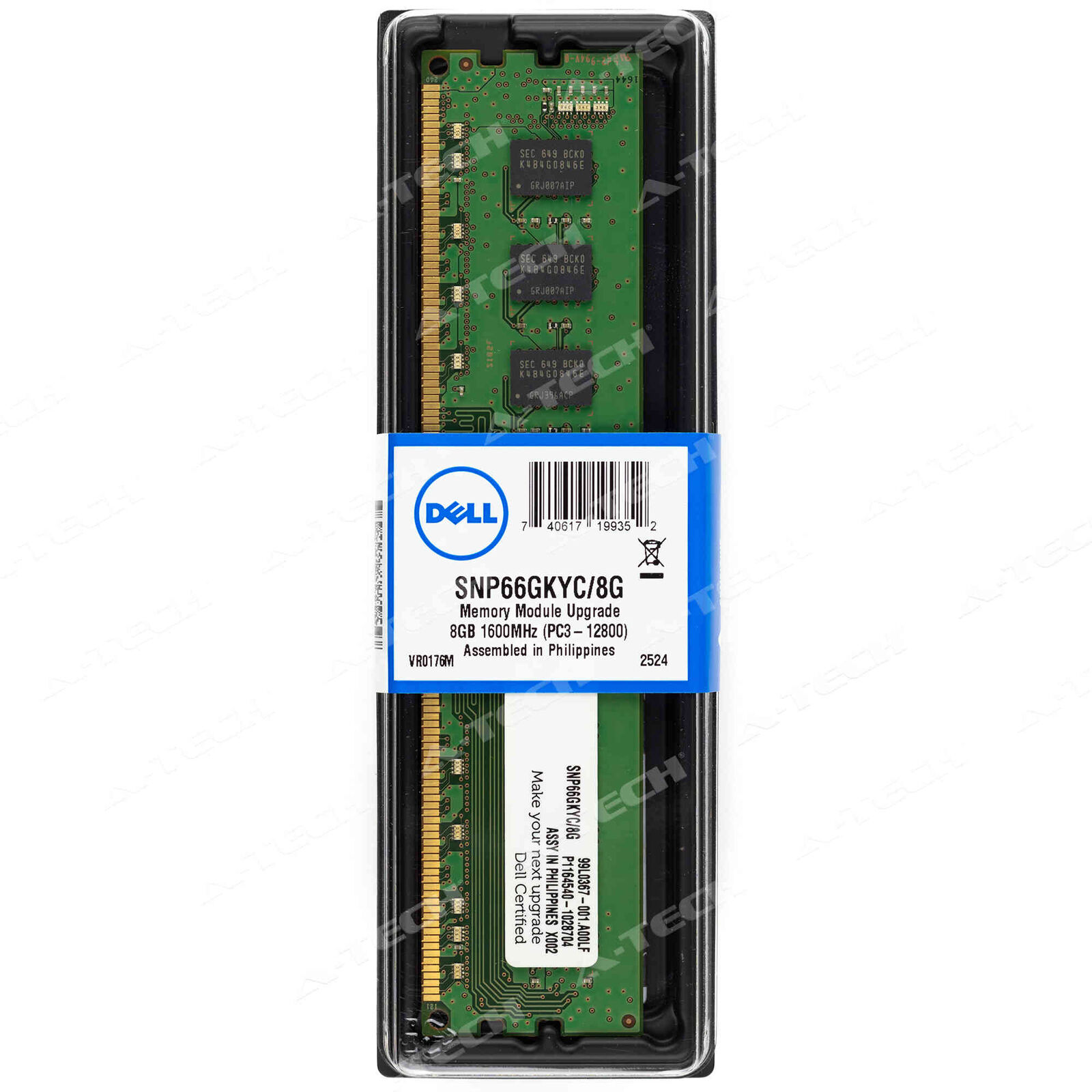 Dell 8GB DDR3 PC3-12800U SNP66GKYC/8G A6994446 Factory Sealed Desktop Memory RAM