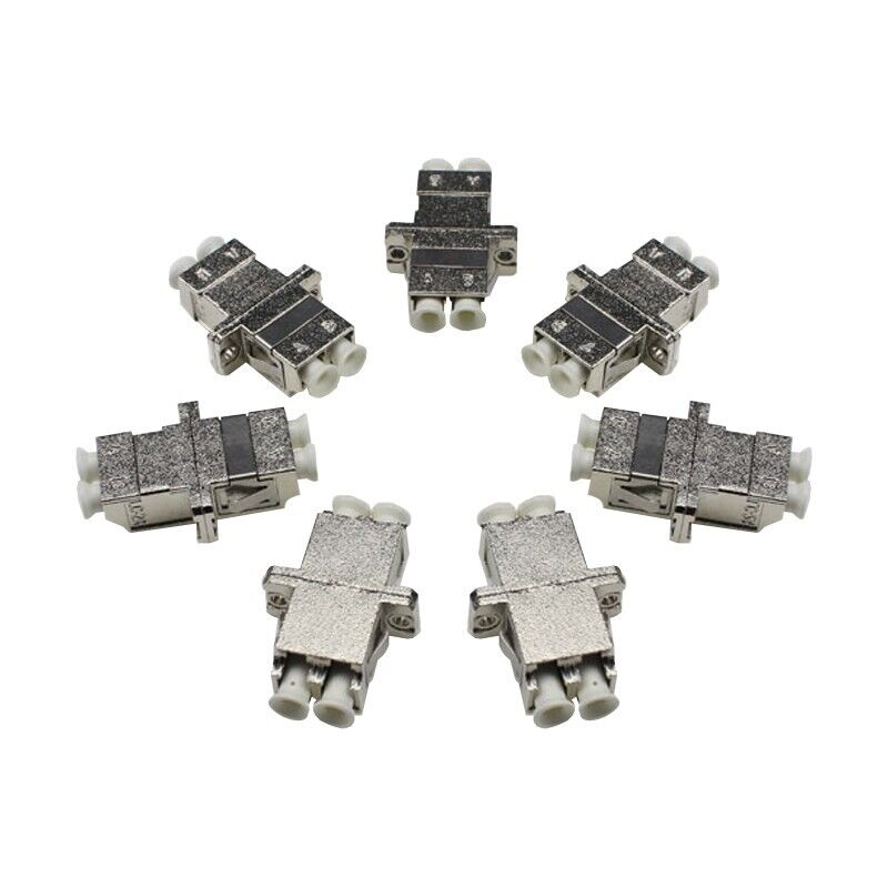 100pcs LC/PC SM MM Fiber Optic Connectors Duplex Metal Adapter Flange Coupling