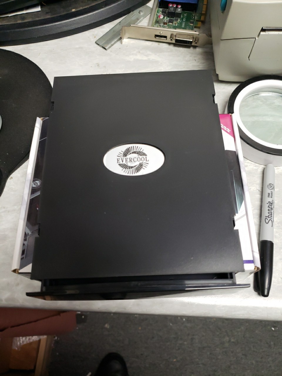 NEW black Computer 5.25" Drive Bay Storage Drawer Box Tray 