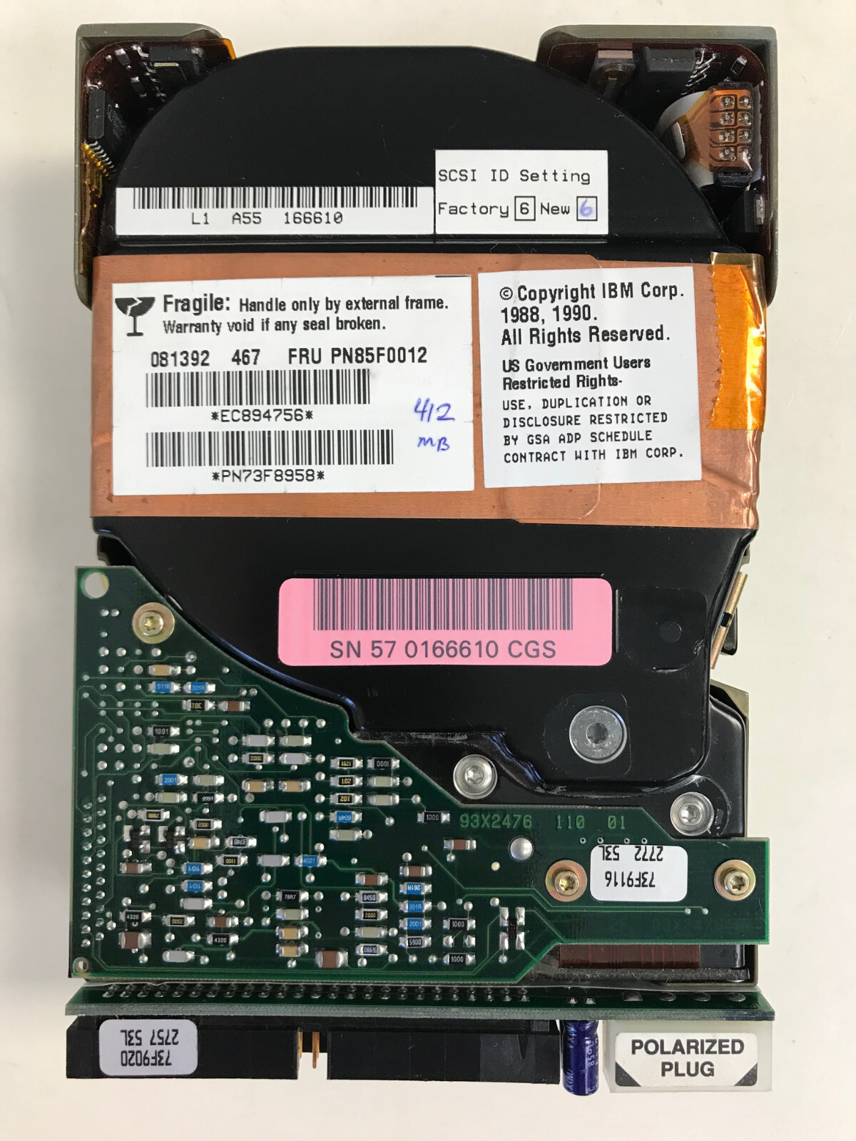 IBM 85F0012 400MB 3.5 INTERNAL SCSI HARD DRIVE 6451235 73F8958  TYPE 0661