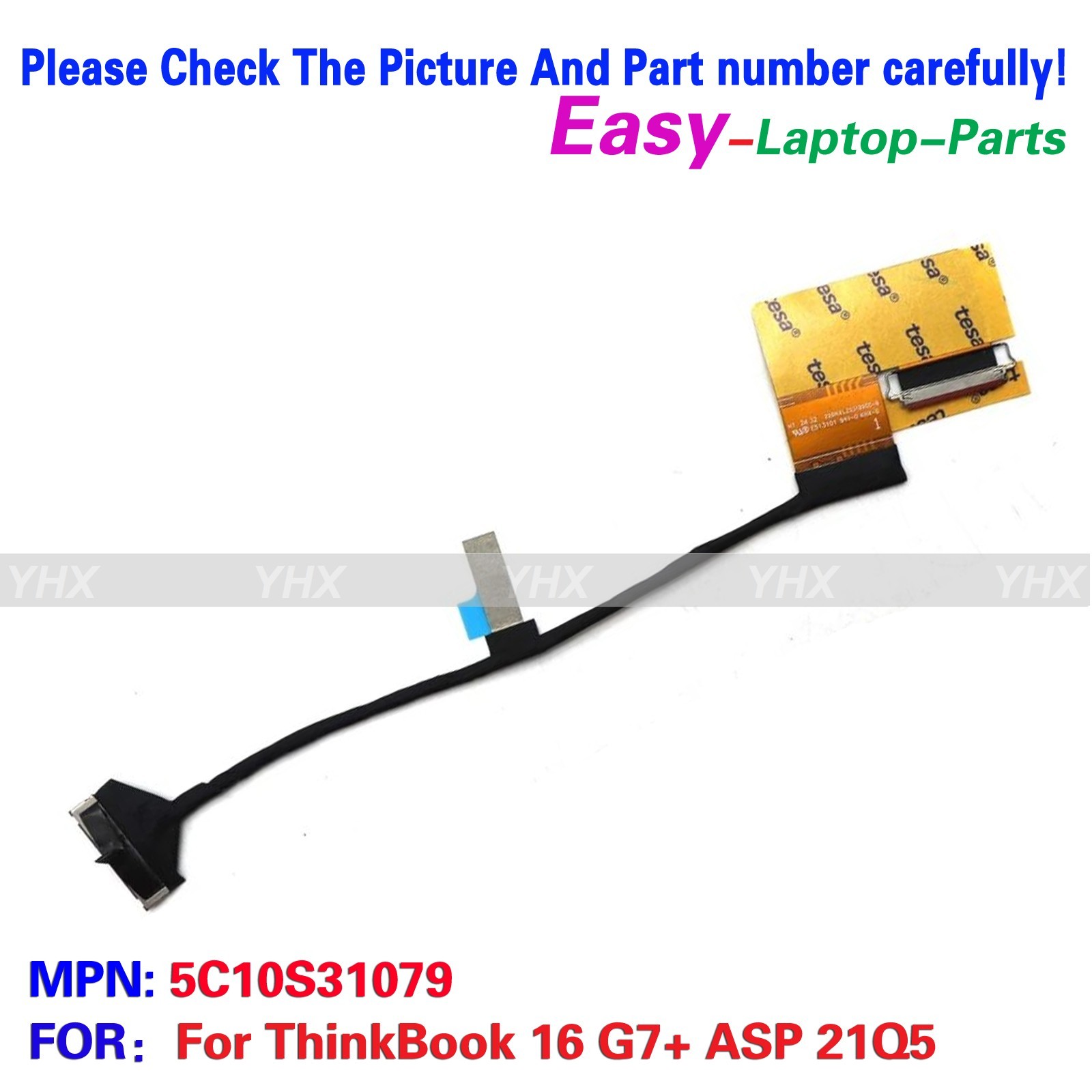 New For ThinkBook 16 G7 Laptop Screen Ribbon 3.2K Connection Cable 5C10S31079
