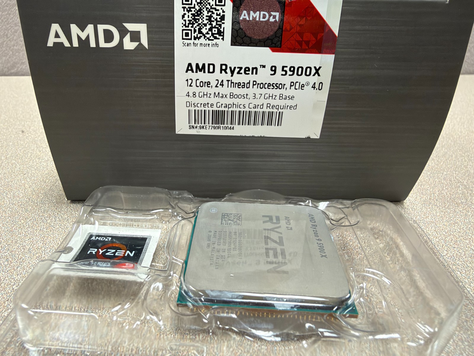 AMD Ryzen 9 5900X Desktop Processor Posts but locks up - Parts Only READ DSC