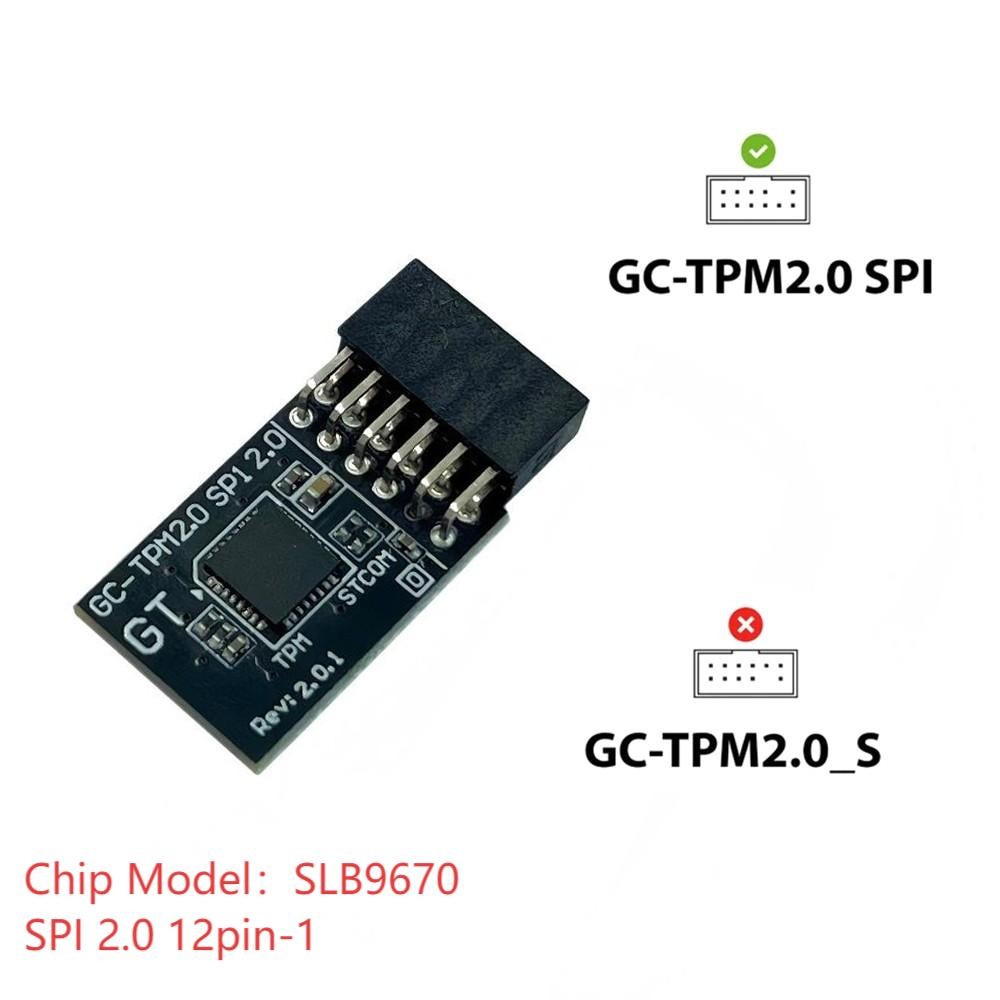 GC-TPM 2.0 12Pin SPI Module Platform For GIGABYTE B860M AORUS ELITE WIFI6E ICE