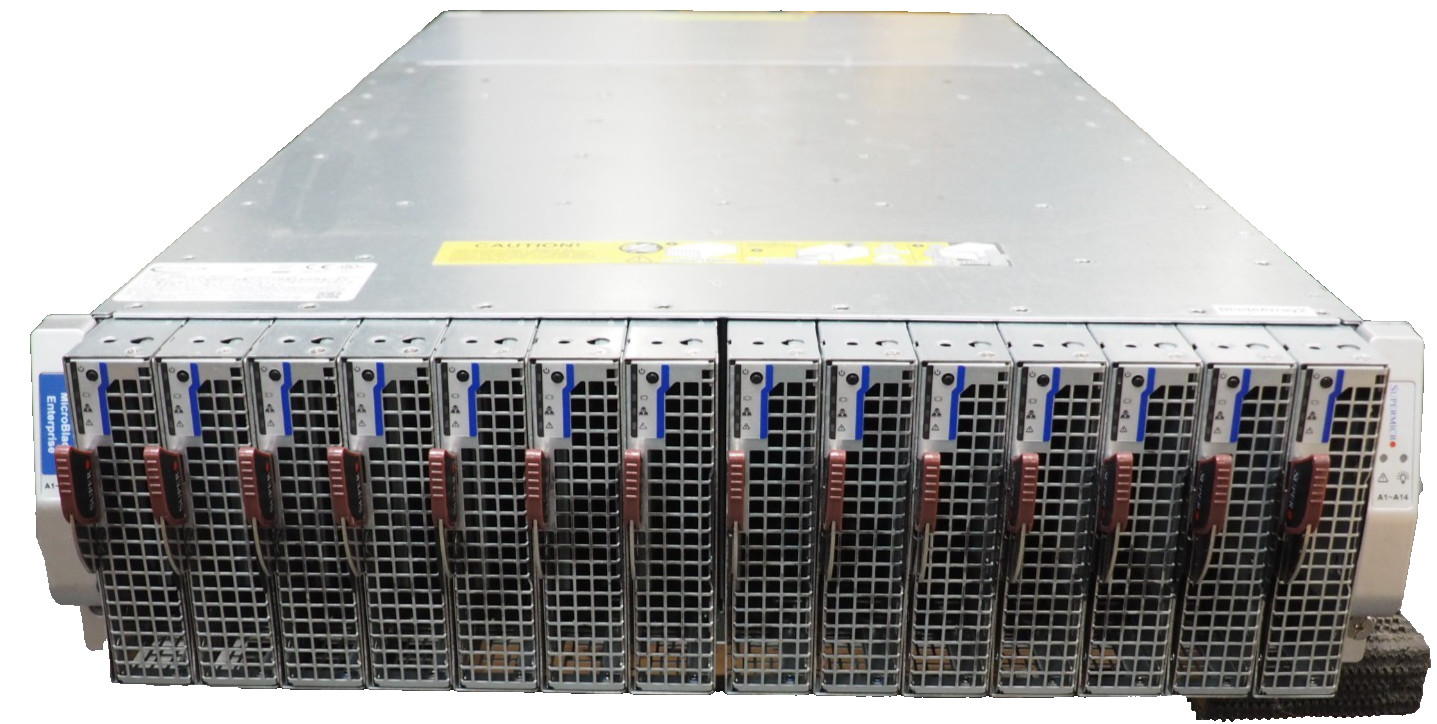 Supermicro MBE-314E-420 14-Bay Blade Server w/14*B2SC1-CPU AOM-BPNIO-MSC Blades