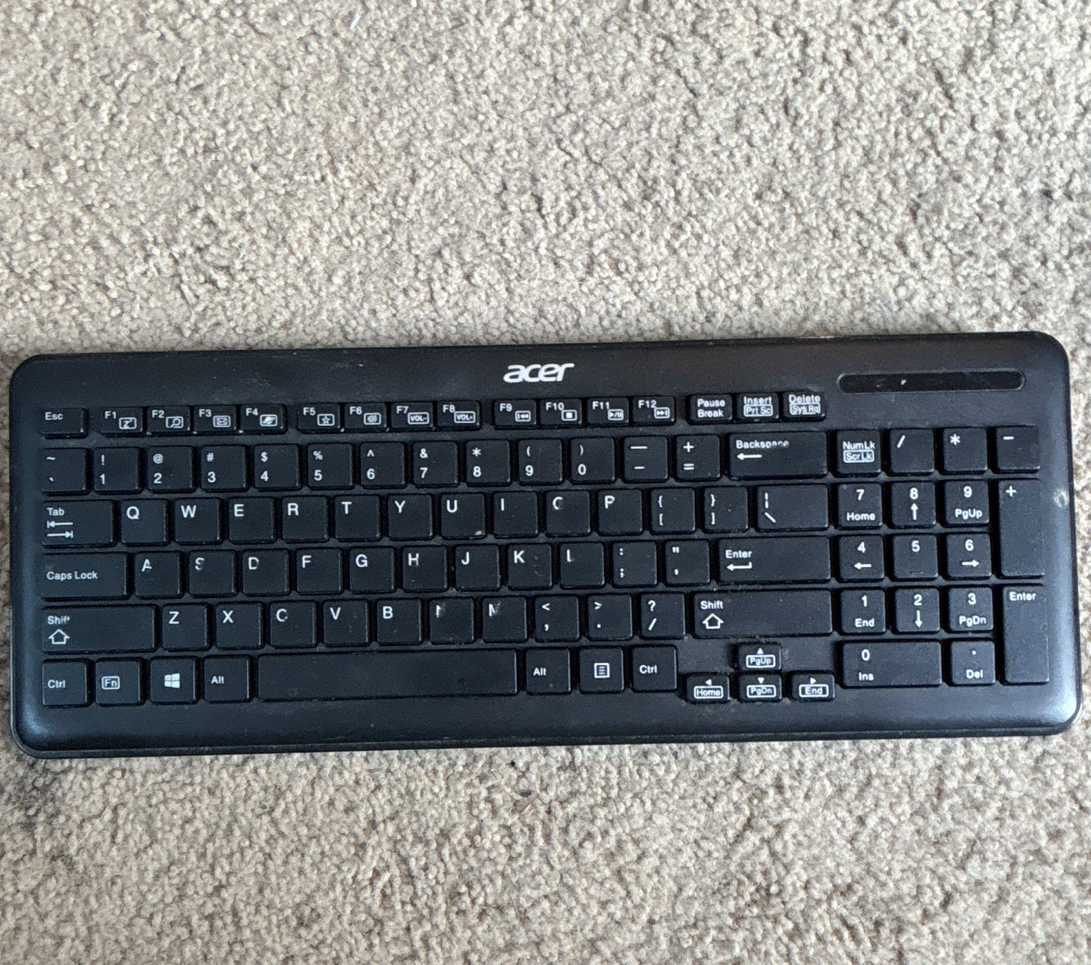 Acer SK-9662 Wireless Full Size Keyboard Black QWERTY Multimedia DKRF41B045