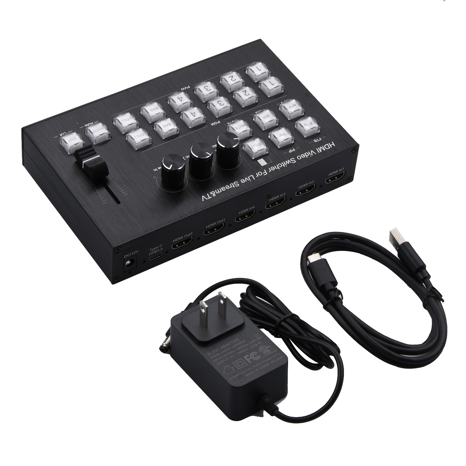 4K Video Switcher HD Camera Stream Live Production Broadcast Station Controller