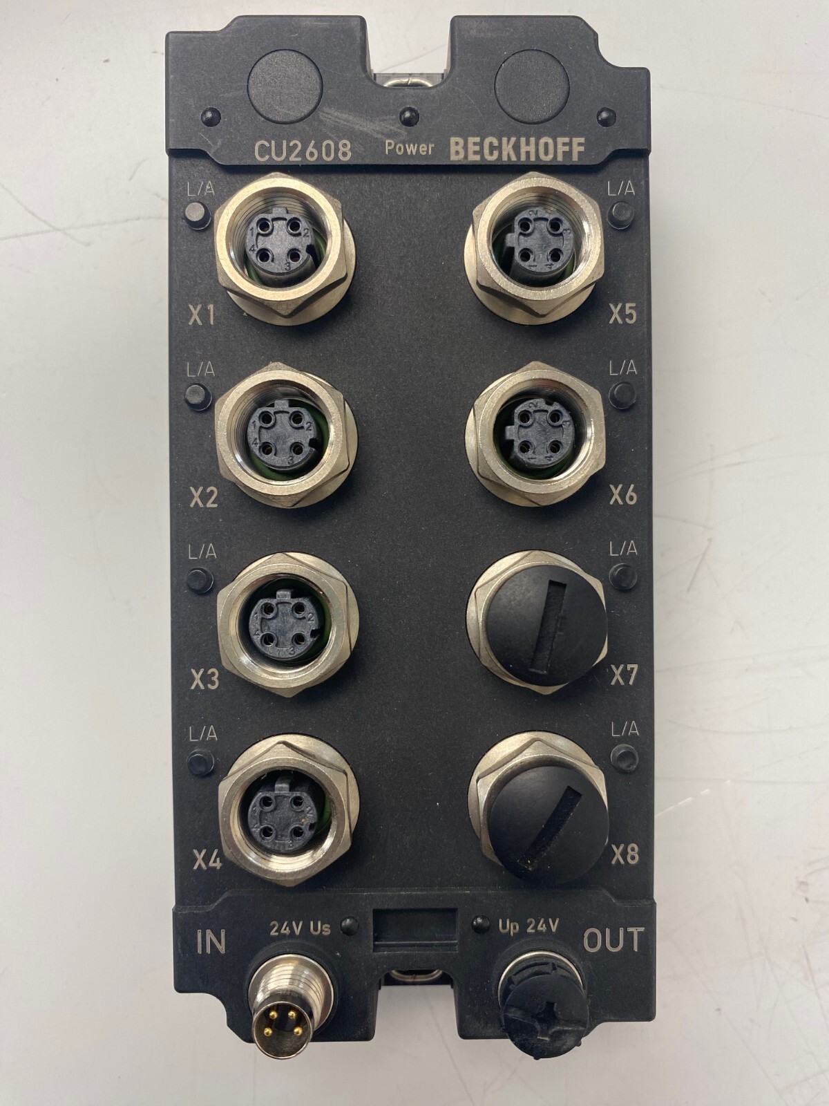 BECKHOFF AUTOMATION CU2608 8-PORT M12 INDUSTRIAL ETHERNET SWITCH 10/100 MBits/s