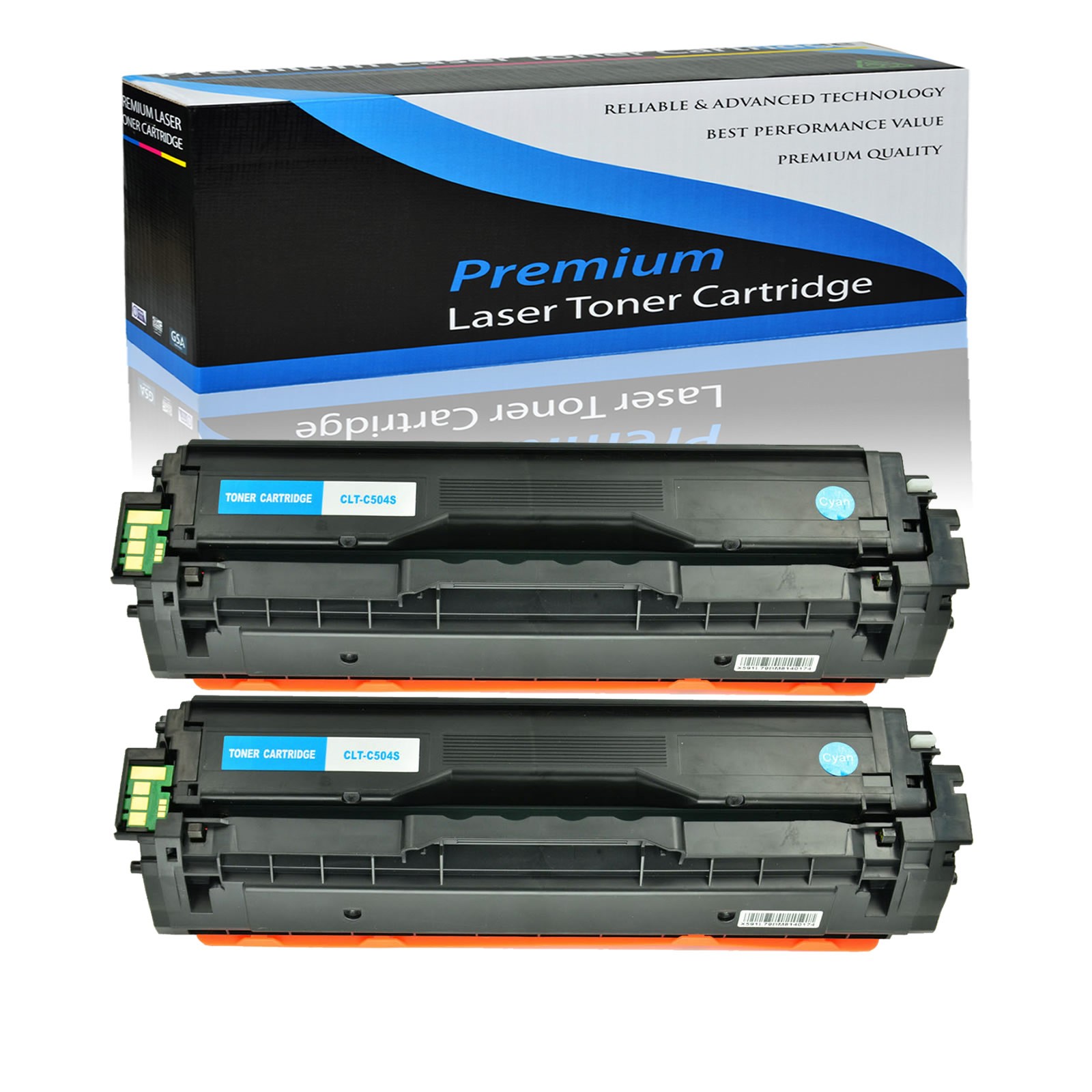 2 PK CLT-C504S Cyan Toner Cartridges For Samsung SL-C1810W SL-C1860FW CLX-4195FW