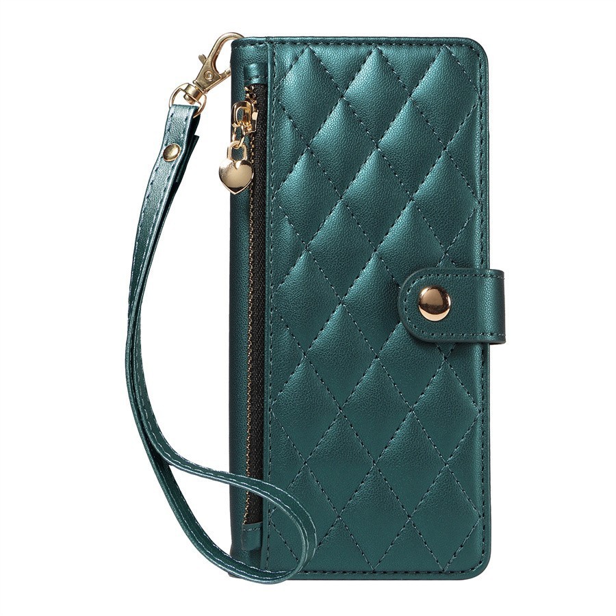 Zip Leather Grid Wallet Leather Cover Case for Oppo Realme 16 15 14 11 12 GT6