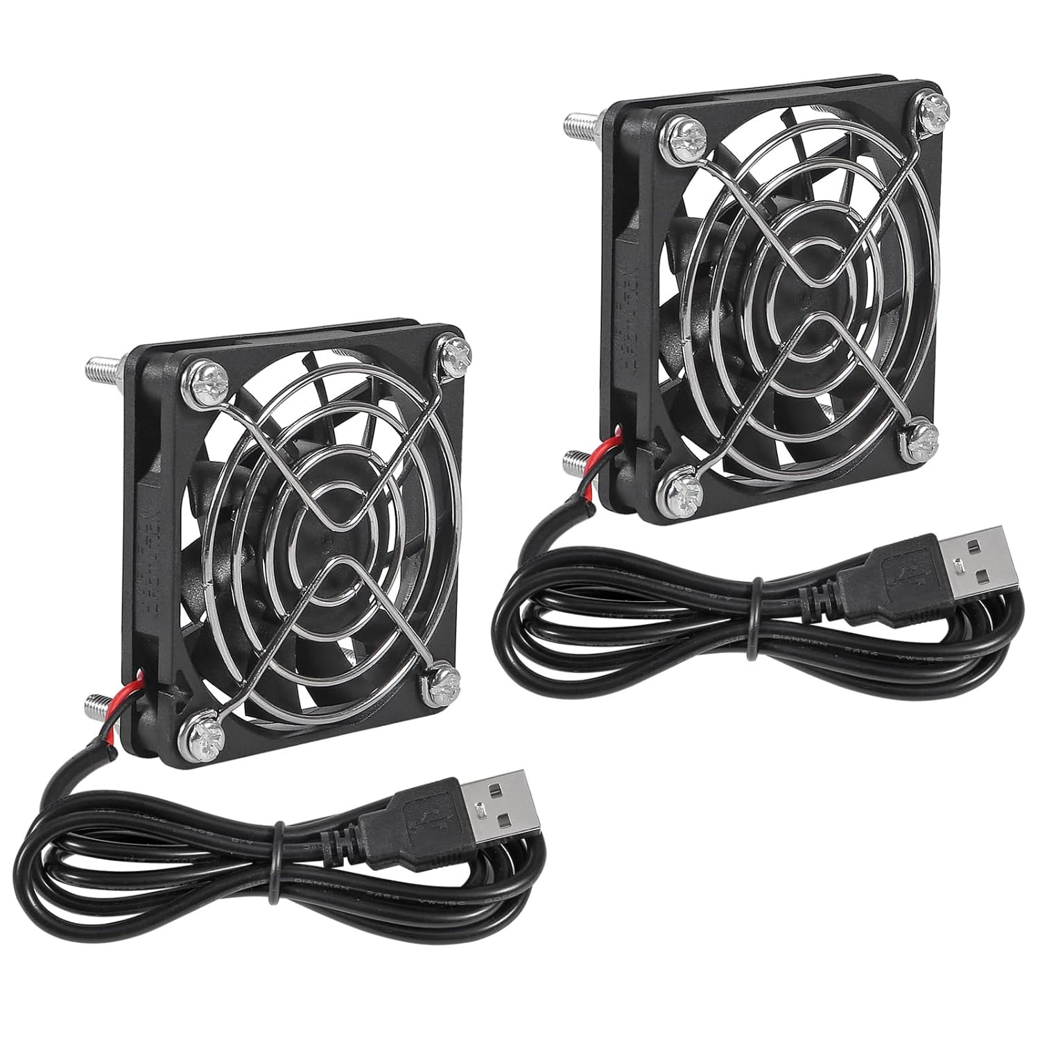 2Pcs 60Mm USB Ball Brushless Cooling Fan DC 5V Cooling Fan 6015 60X60X15Mm Mini