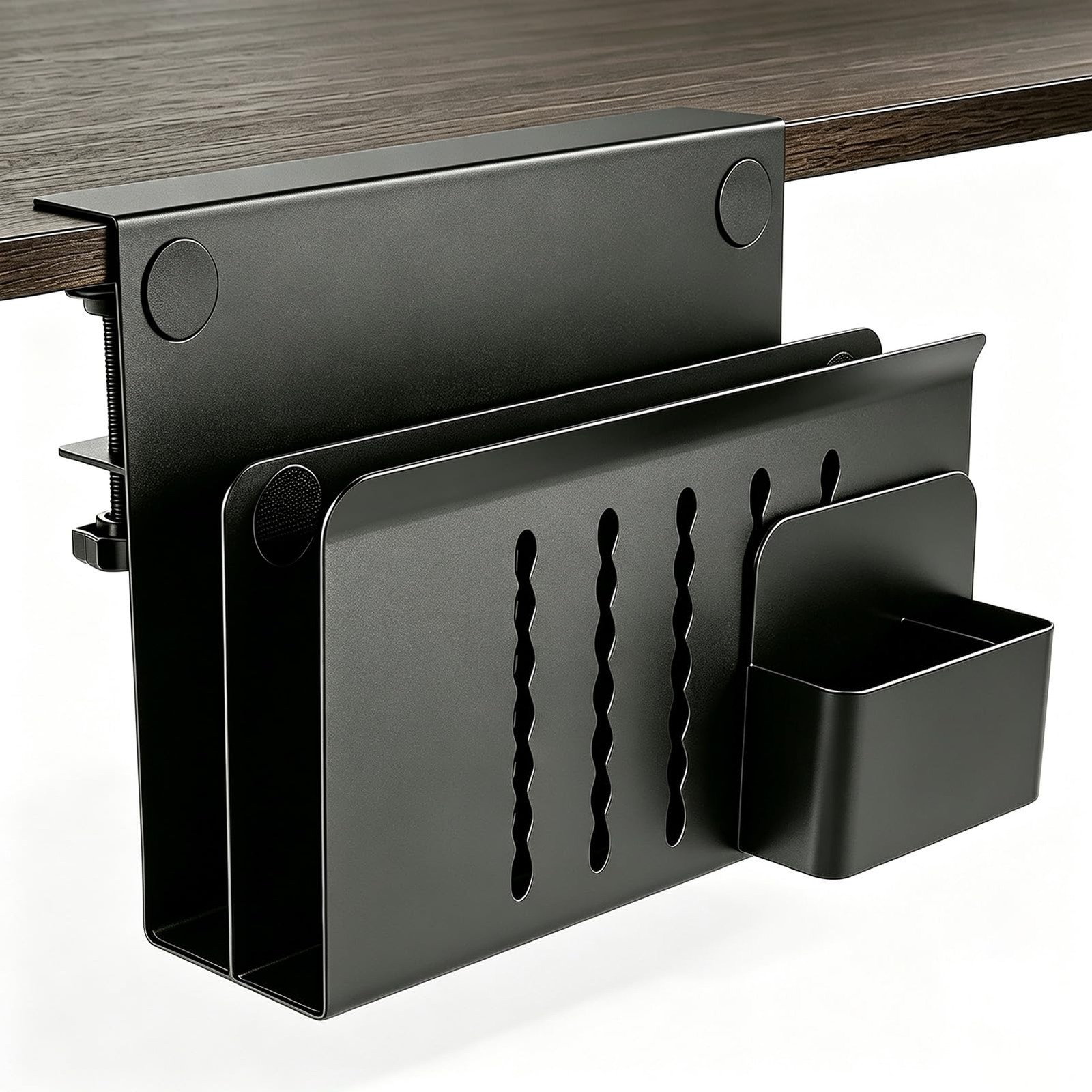 Under-Desk Laptop Mount Clamp-On Holder
