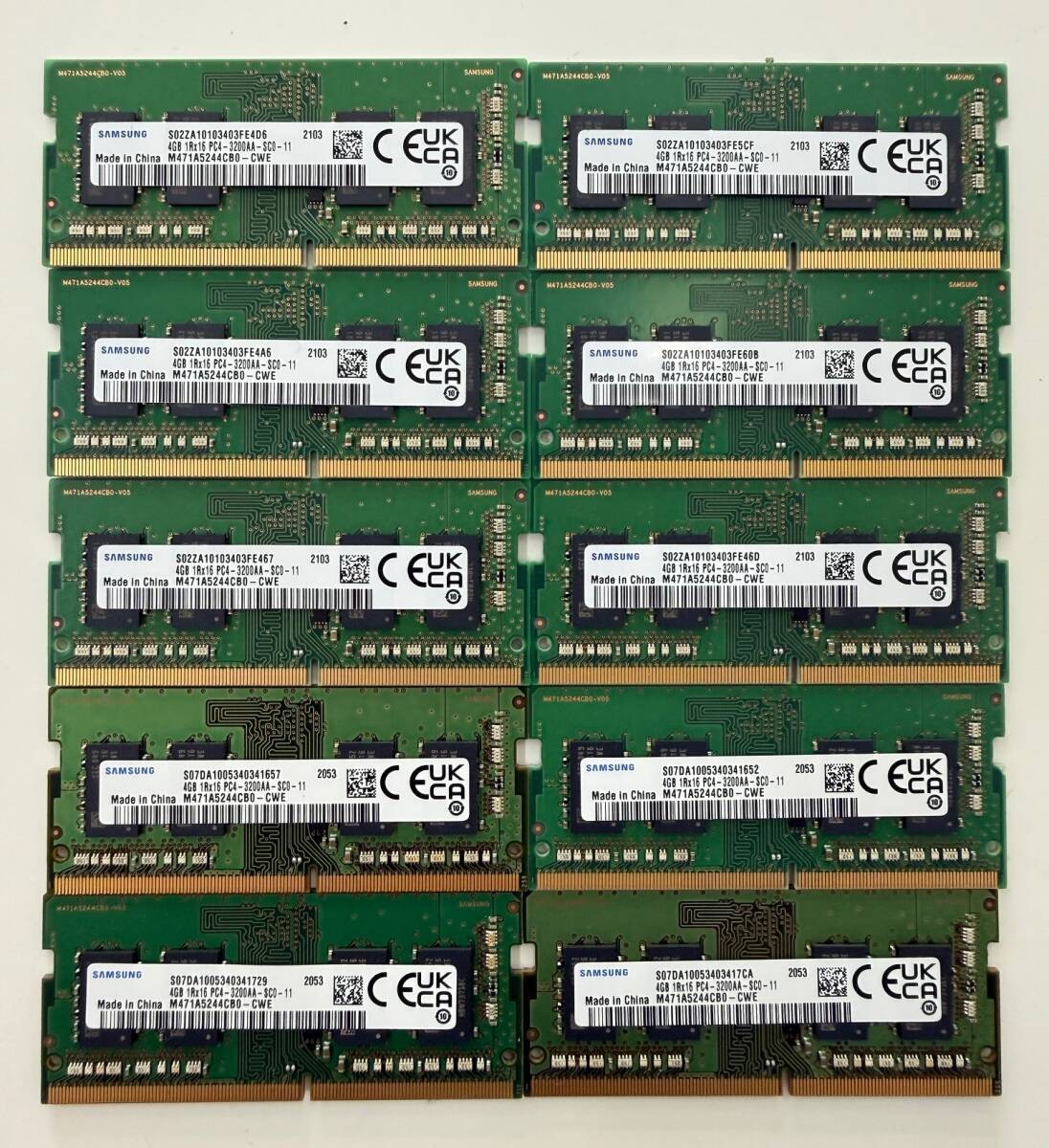 Samsung 4GB DDR4 SO-DIMM RAM 3200MHz 10-pack Notebook Used