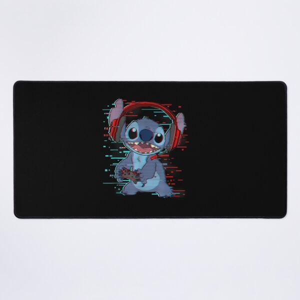 Disney Lilo Amp Stitch Gamer Glitch Large Desk Mat, Idea Gift For Friends