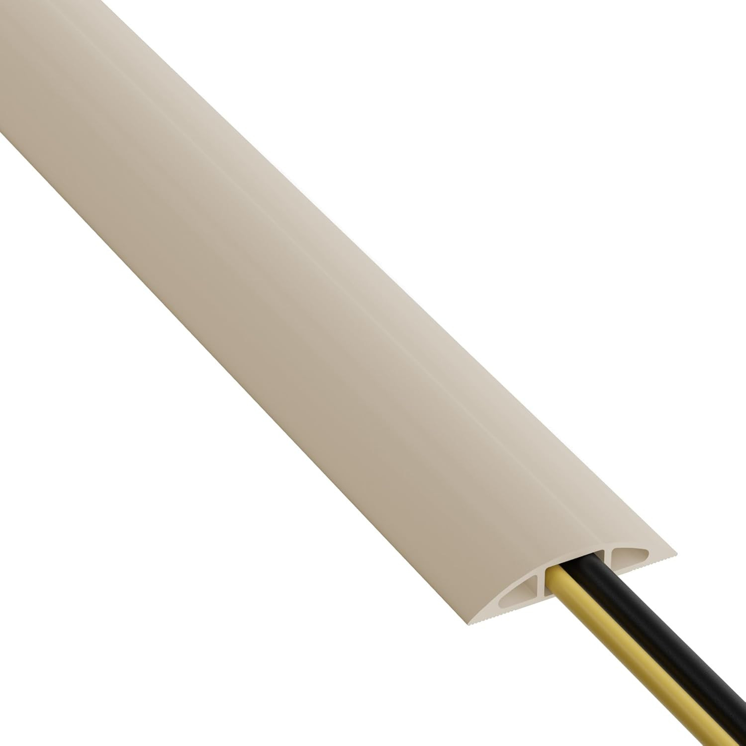 6Ft Floor Cord Cover Beige Cable Protector Heavy Duty Cable Hider 0.63x0.31in