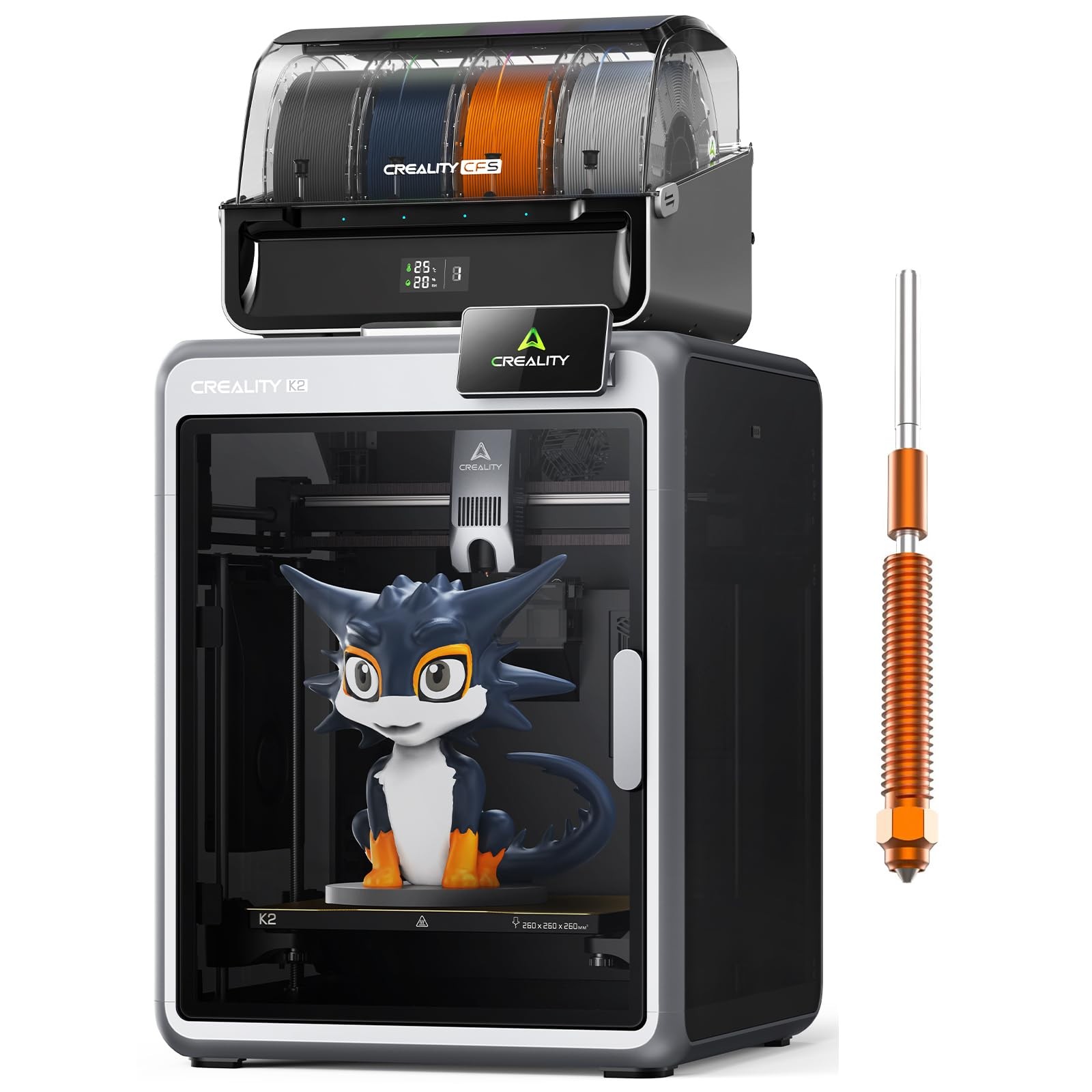 K2 Combo (A) 3D Printer, Multicolor Printing with CFS, 600mm/s