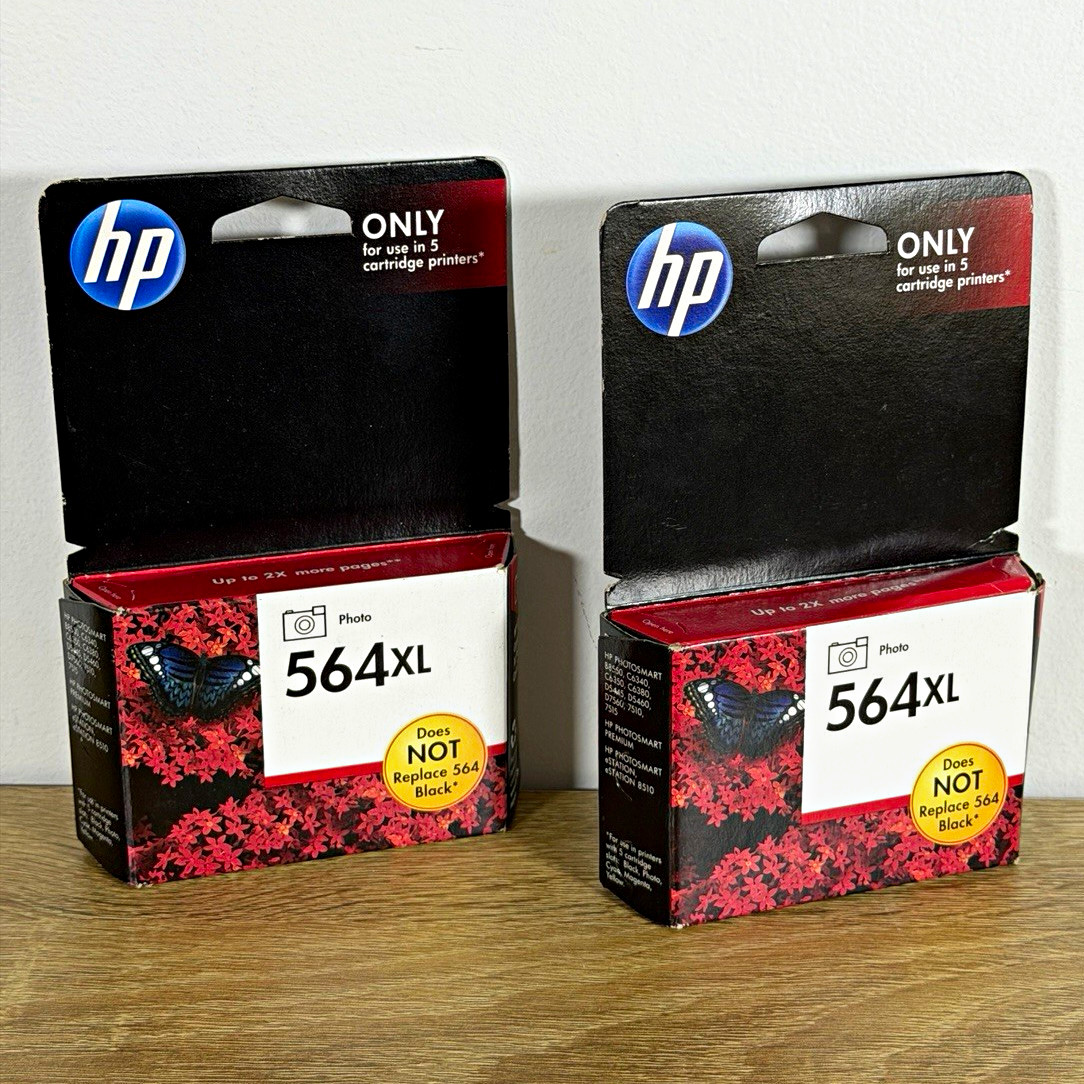 HP Genuine Original 564XL Black Inkjet Cartridge 2-Pack For HP Photosmart exp