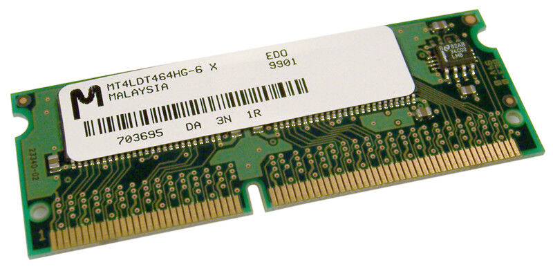 Micron 32MB 4x64 EDO New MT4LDT464HG-6 Notebook Memory