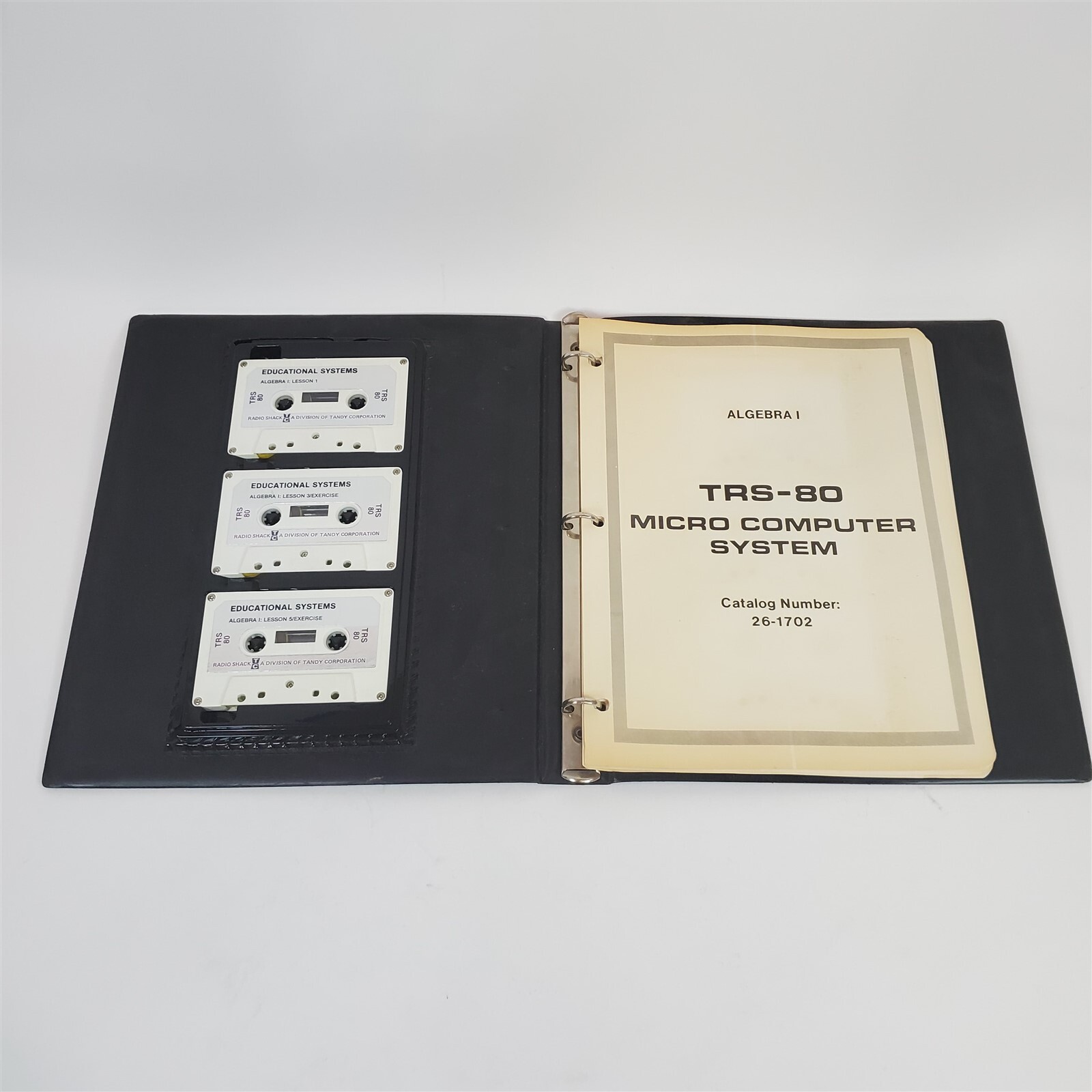 Vintage Original Radio Shack TRS-80 Algebra I Software & Manual 26-1702