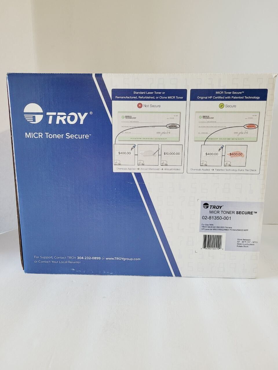 TROY 02-81350-001 Troy/Hp Laserjet M4555H Sd Secure Micr Toner New in box