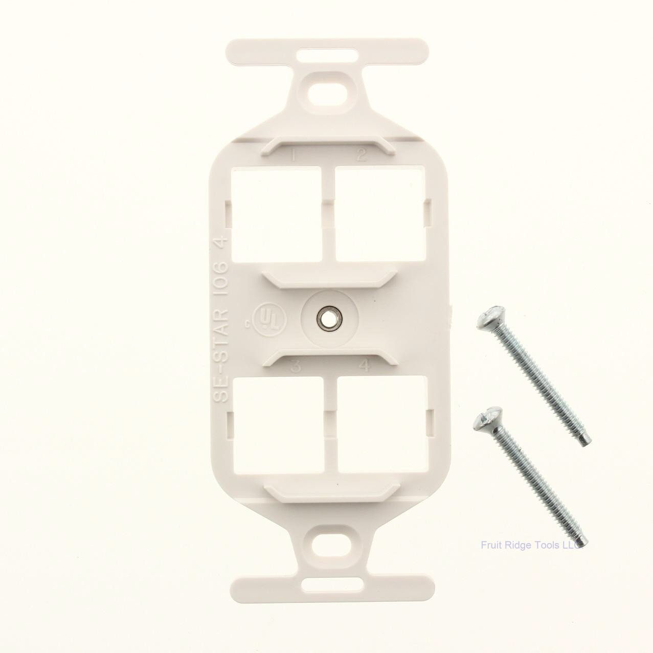 Suttle White 4-Port Quad Floor Mounting Plate 1064