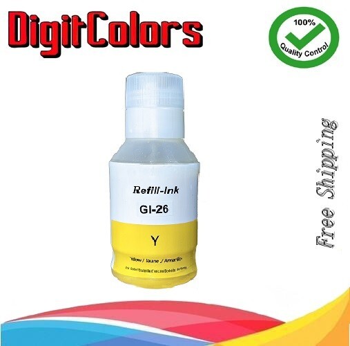 DC GI-26 Yellow Pigment Ink Bottle for Canon MAXIFY GX6020 GX7020 Printer