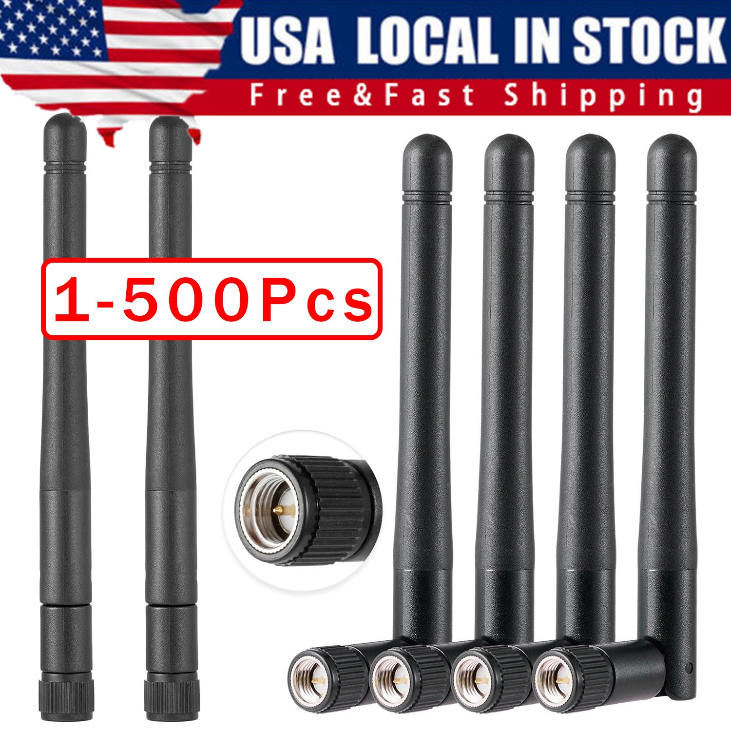 SMA Antenna for WiFi 2.4GHz/5Ghz Wireless Router Card Male Pin Lot
