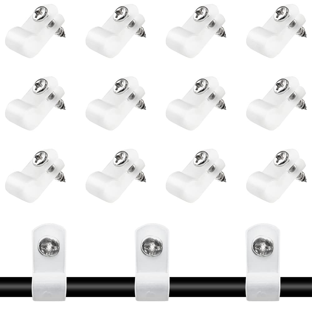 100 PCS 1/4 Inch RType Clip Clamp Nylon PType Mounting Wire Clips Screws