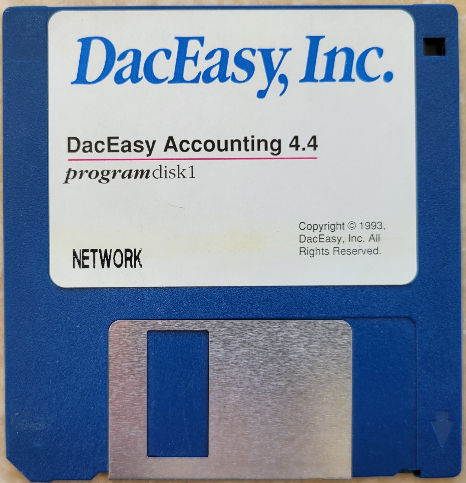 Vintage Floppy Diskette - DacEasy Accounting 4.4 Disks, 1993