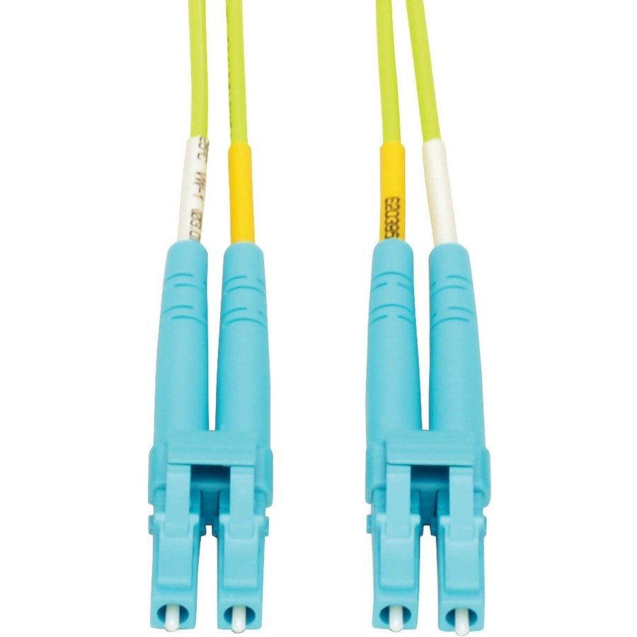 Tripp Lite 1m Duplex Multimode Fiber Patch Cable LC/LC 50/125 100Gb - Lime Green