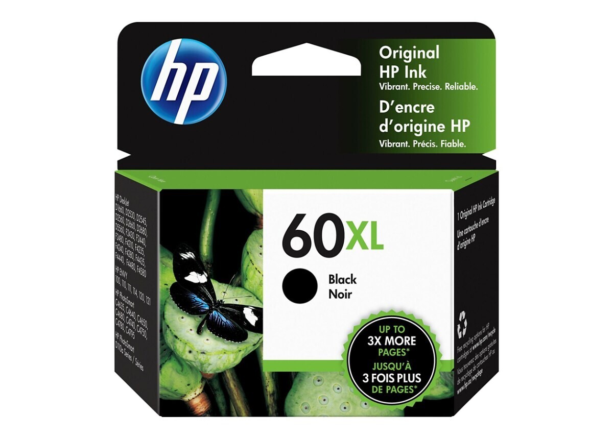 HP 60XL Black Ink Cartridge OEM Genuine EXP 06/2023