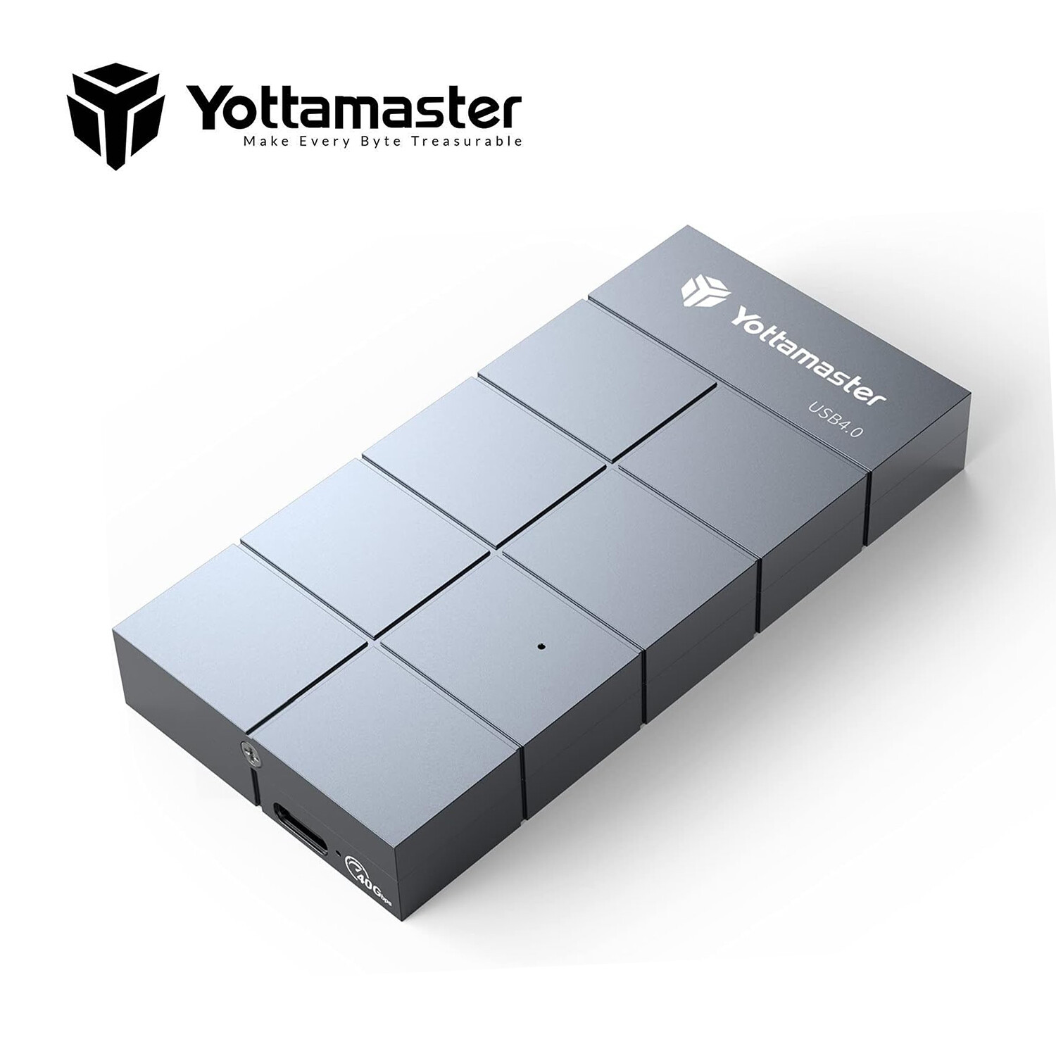 Yottamaster 40 Gbps M.2 NVMe SSD Enclosure USB 4 Type C For 2280 Thunderbolt 3 4