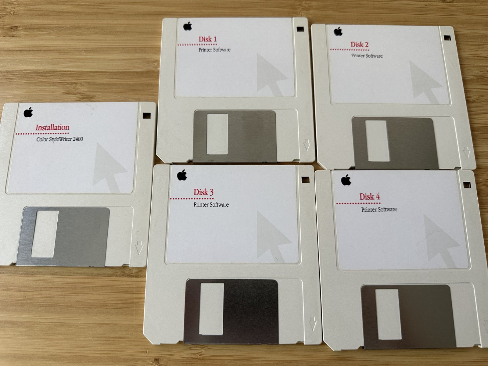 OEM APPLE Color Stylewriter 2400 Install Floppy 5 Disks Set