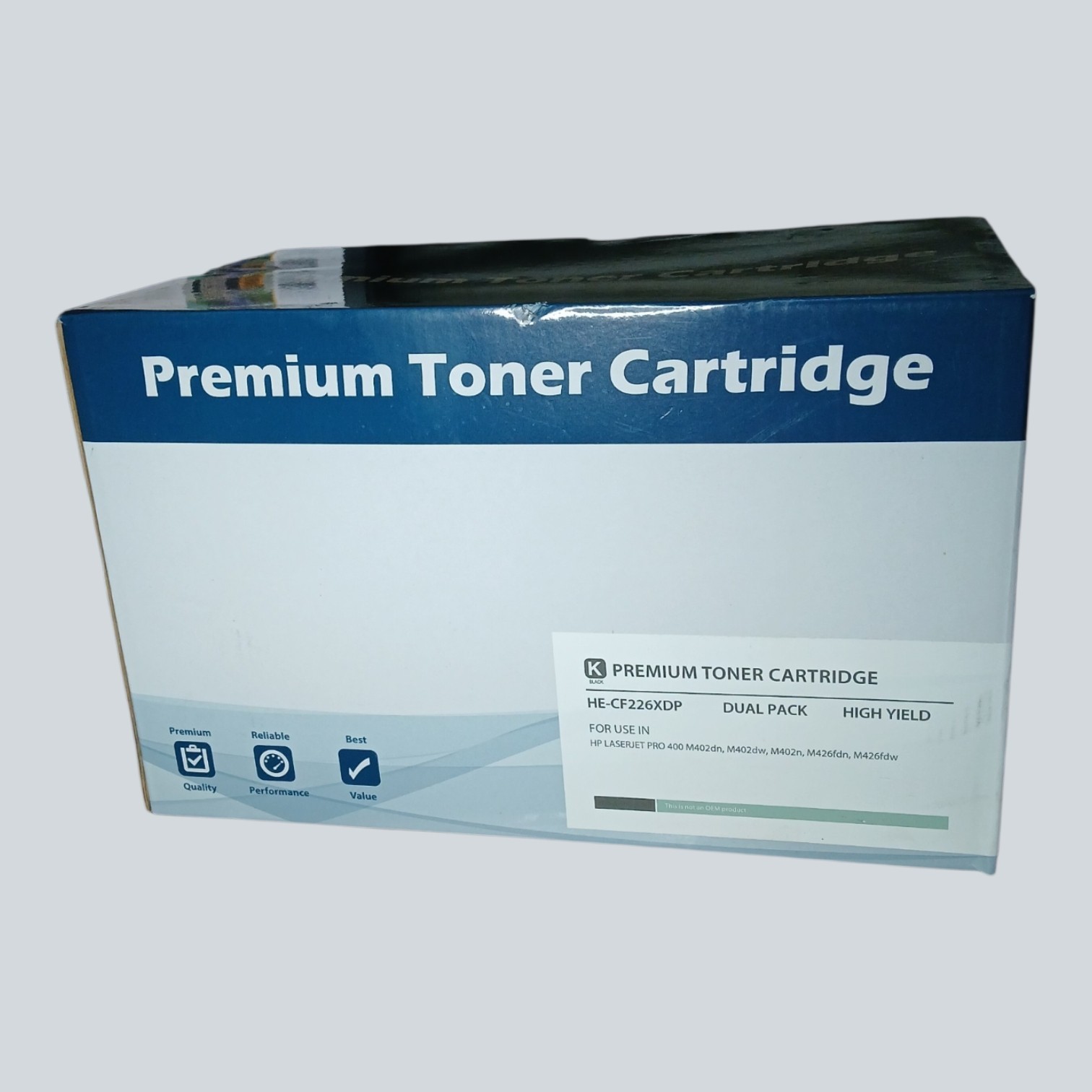 HE-CF226XDP Dual Pack HP CF226X 26X Compatible Black Toner High Yield M402 M426
