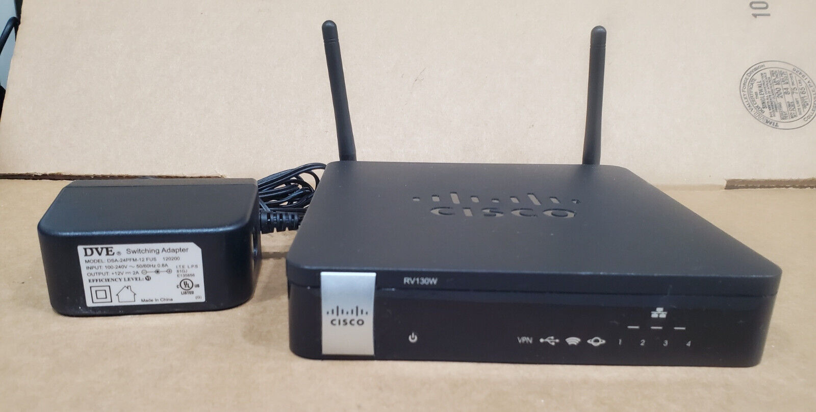 Cisco RV130W Wireless Multifunction VPN Router w/ Power Adapter