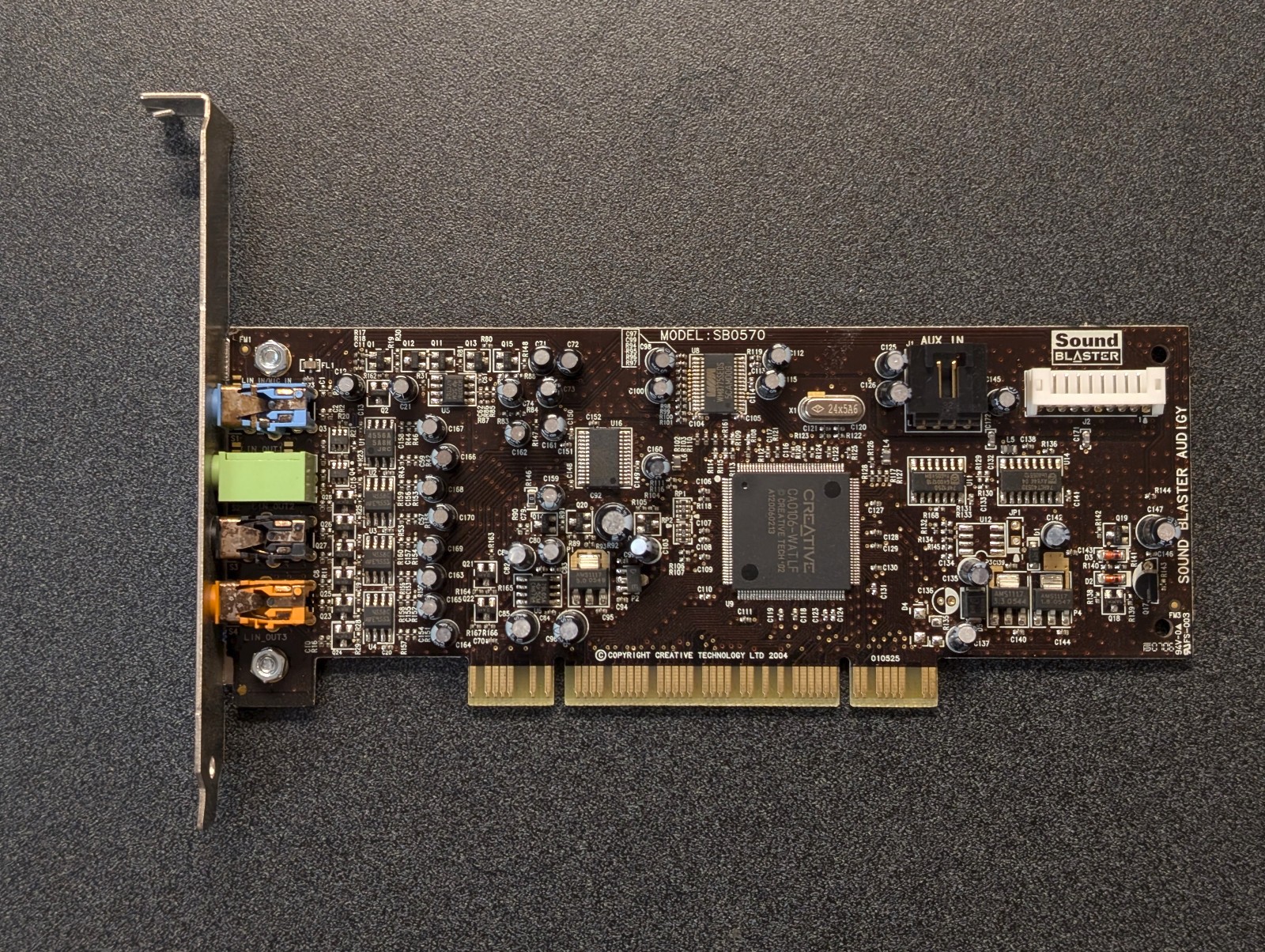 Creative Labs SB0570 Sound Blaster Multimedia Surround Audio PCI Card TESTED