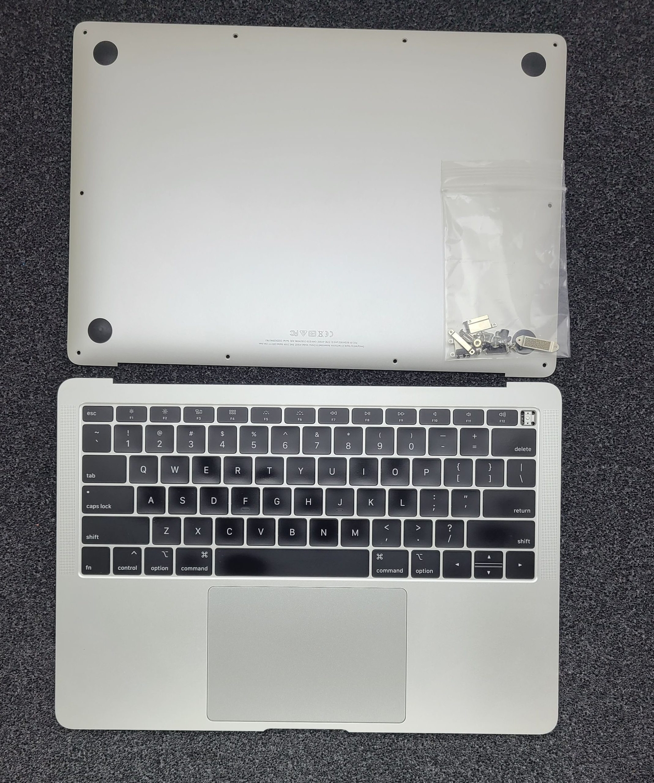 GRD B MacBook Air 13” A1932 Silver Top Case Keyboard Touchpad Battery  & more