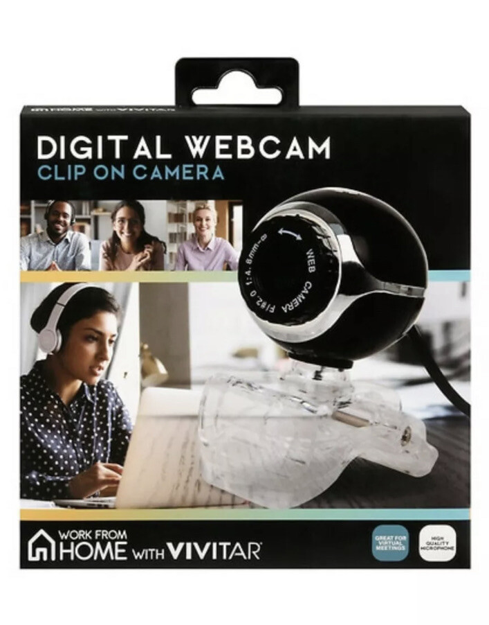 🔥DIGITAL WEBCAM - VIVITAR Clip On Camera 360 Rotating Base, Work From Home