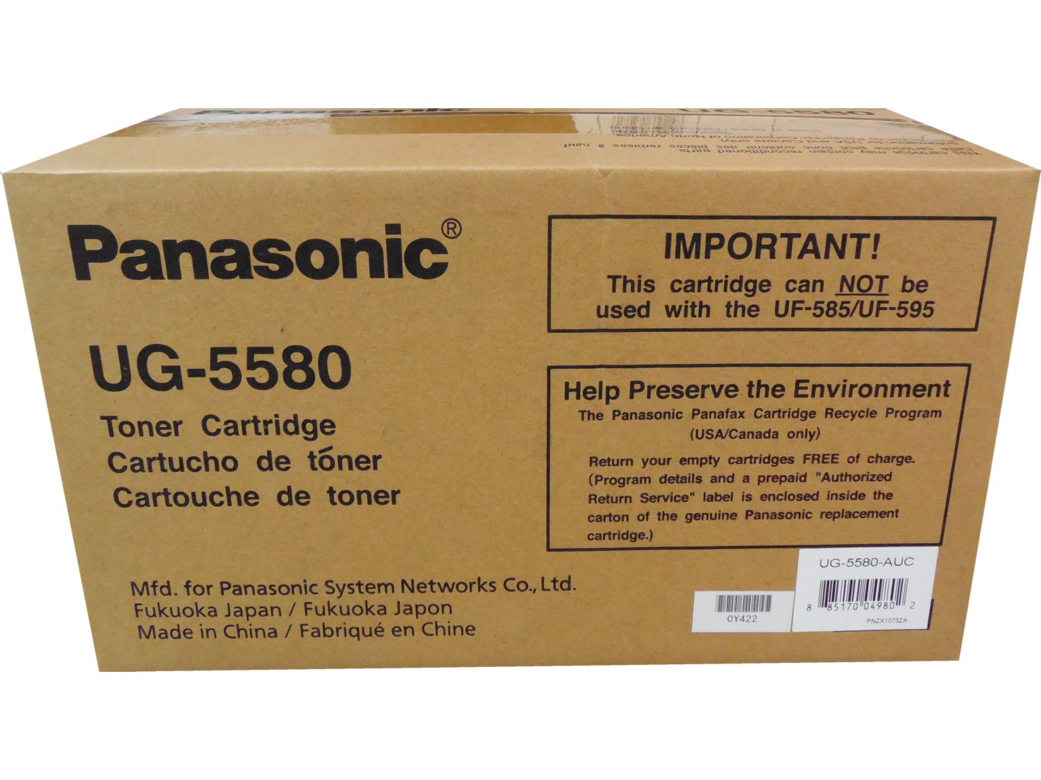 Panasonic UG-5580 Black Toner 9k