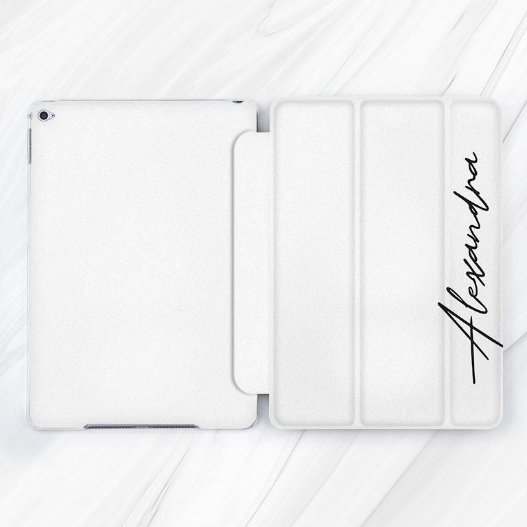 Minimalist Black Custom Name Case For iPad 10.2 Air 13 Pro 13 Mini 7 10.9 12.9