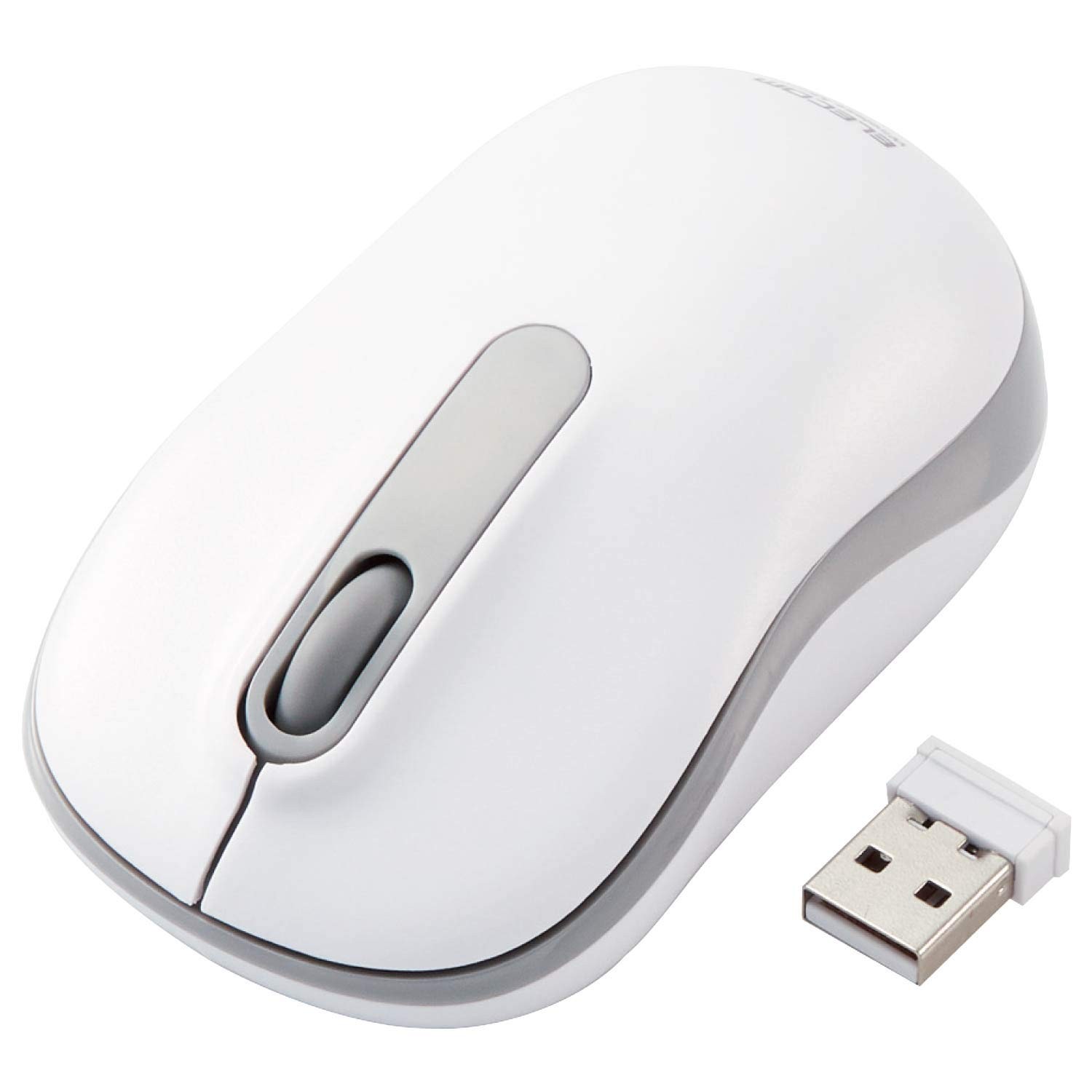 ELECOM Wireless Mouse M-DY11DRSKWH Silent 3-Button Tongue Medium Size White