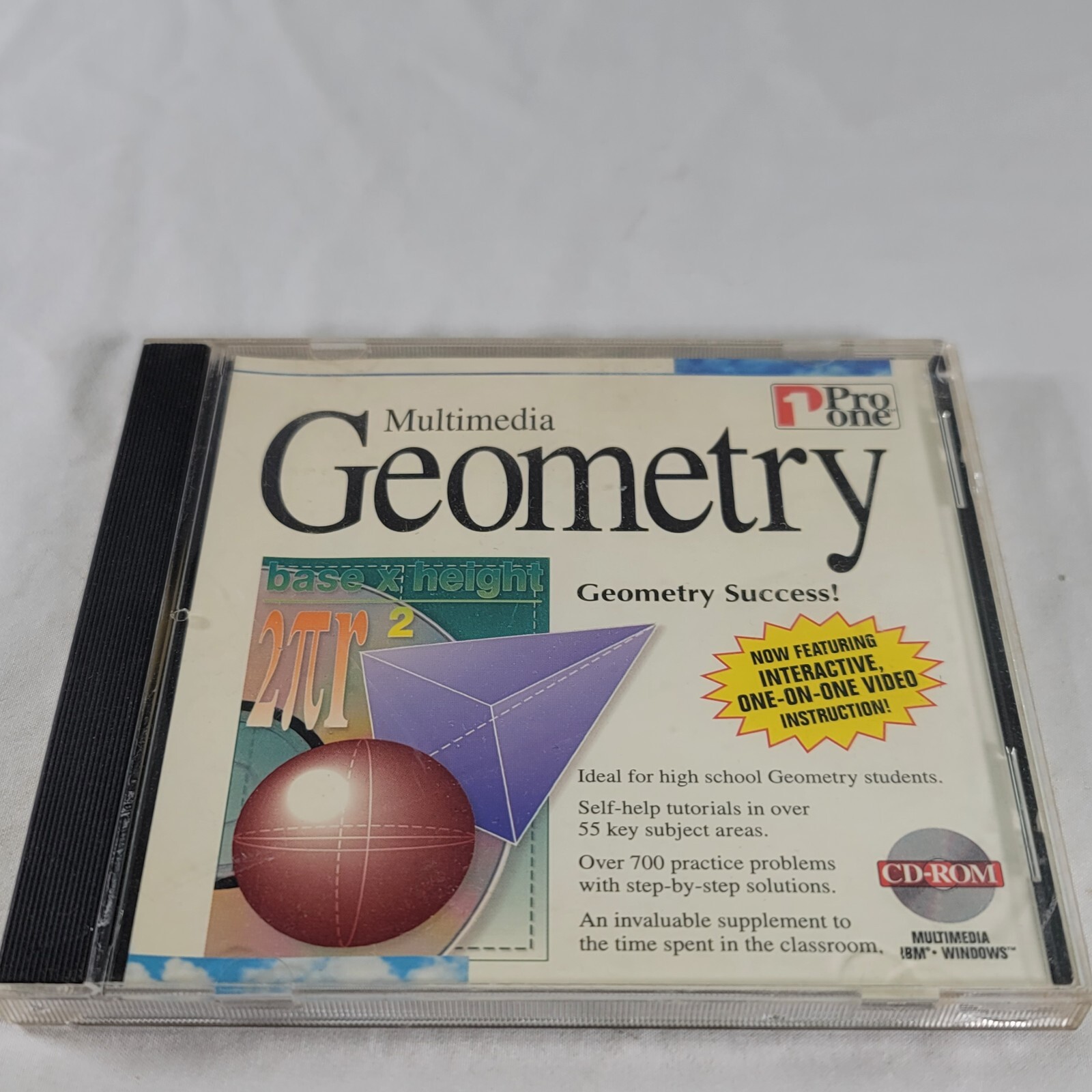 Pro One Multi Media Geometry High School Math Window Software CD-ROM Disc 