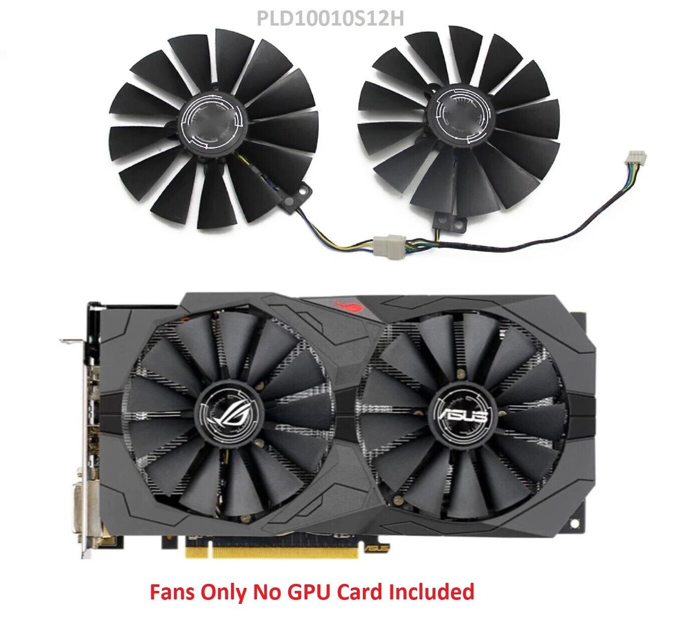 95MM PLD10010S12H Cooler Fan For ASUS ROG STRIX Dual RX 470 570 AMD RX470 RX480