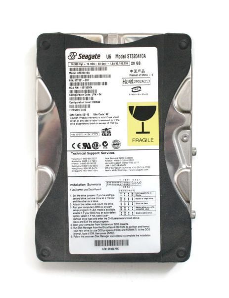 HDD, 20GB, ST320410A, 9T7001-331, F/W 3.60, (2058)
