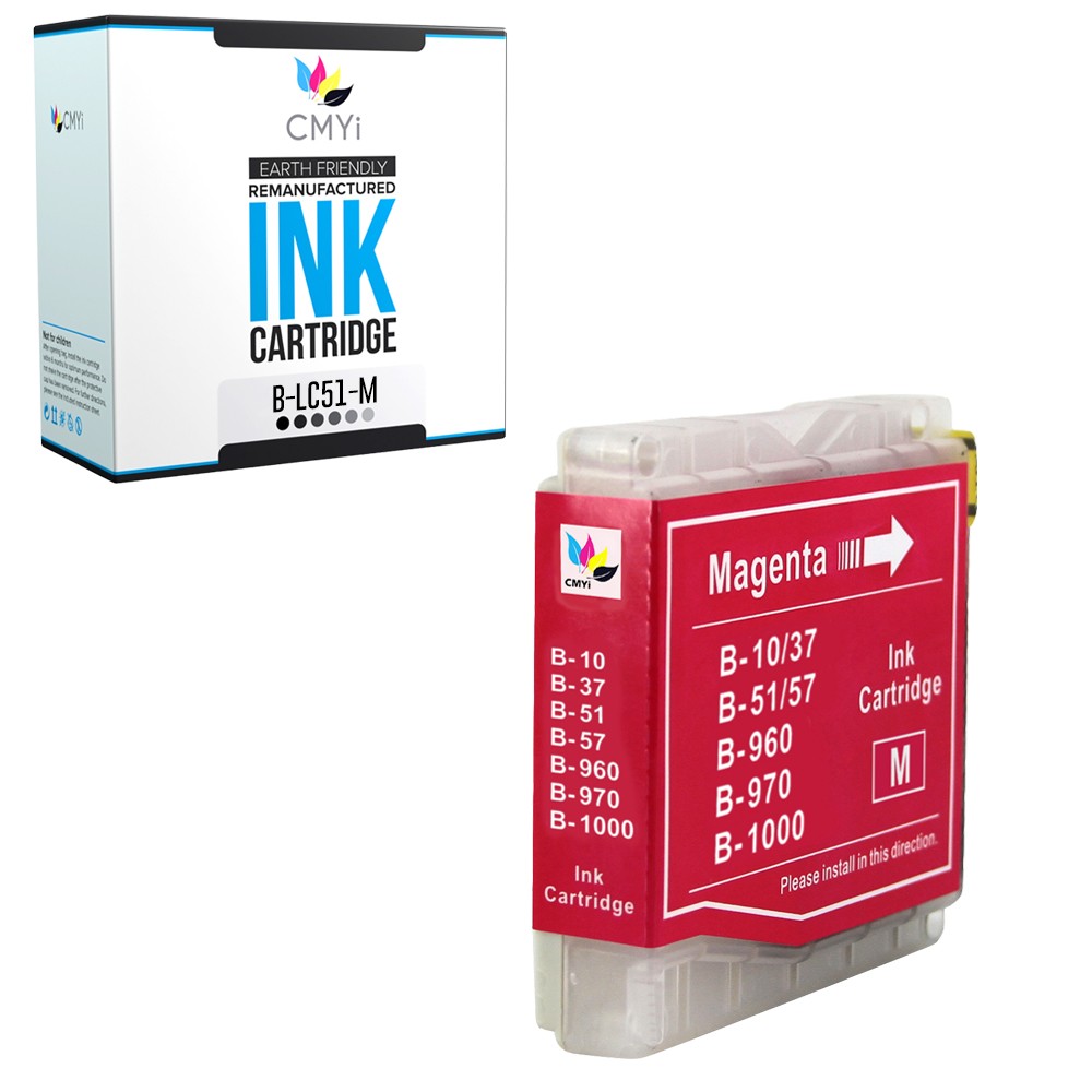 Compatible CMYi LC51 Magenta Ink Cartridge fits Brother MFC-240C, 3360C, 440CN