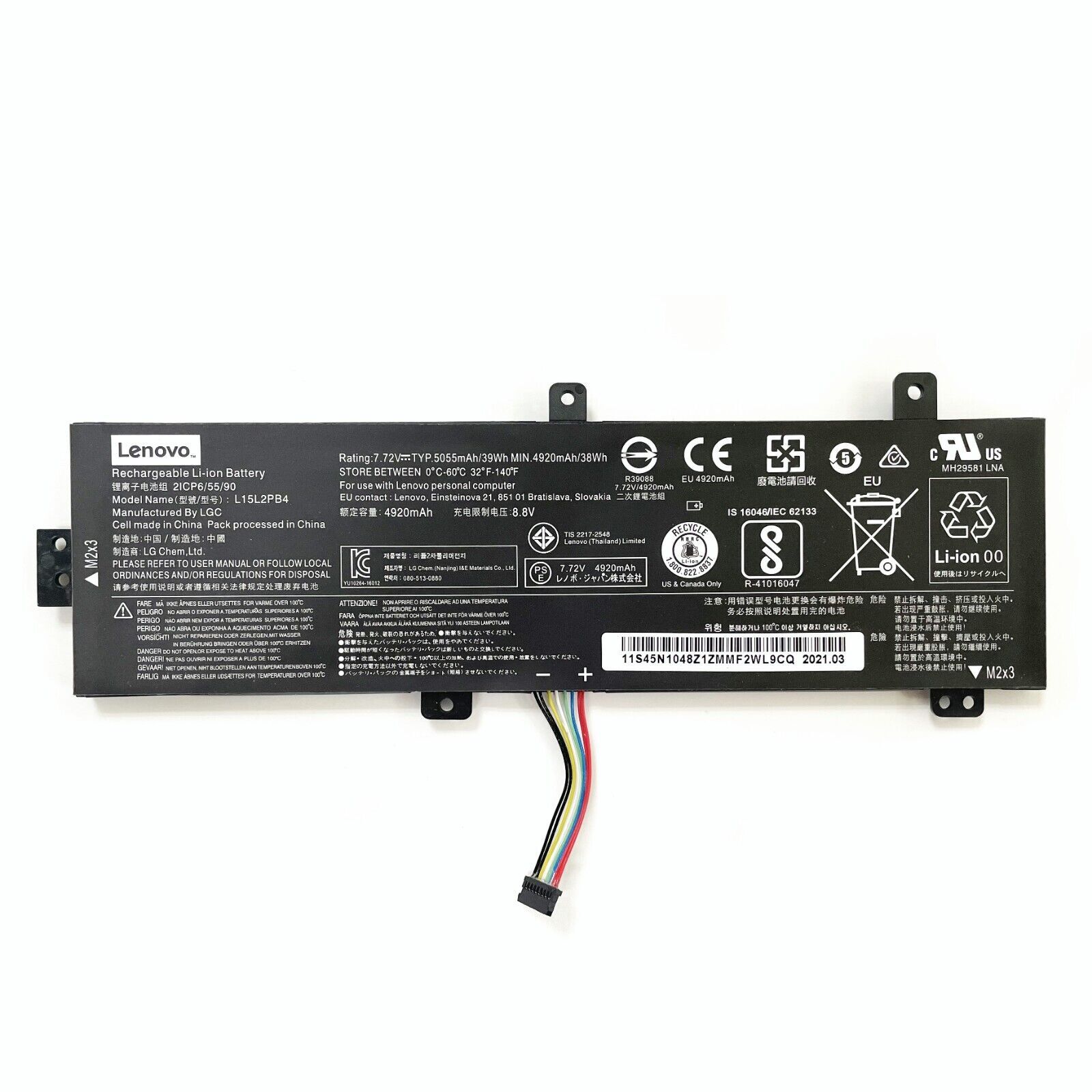 New Genuine L15L2PB4 Battery for Lenovo IdeaPad 510-15ISK 310-15ISK 510-15IKB